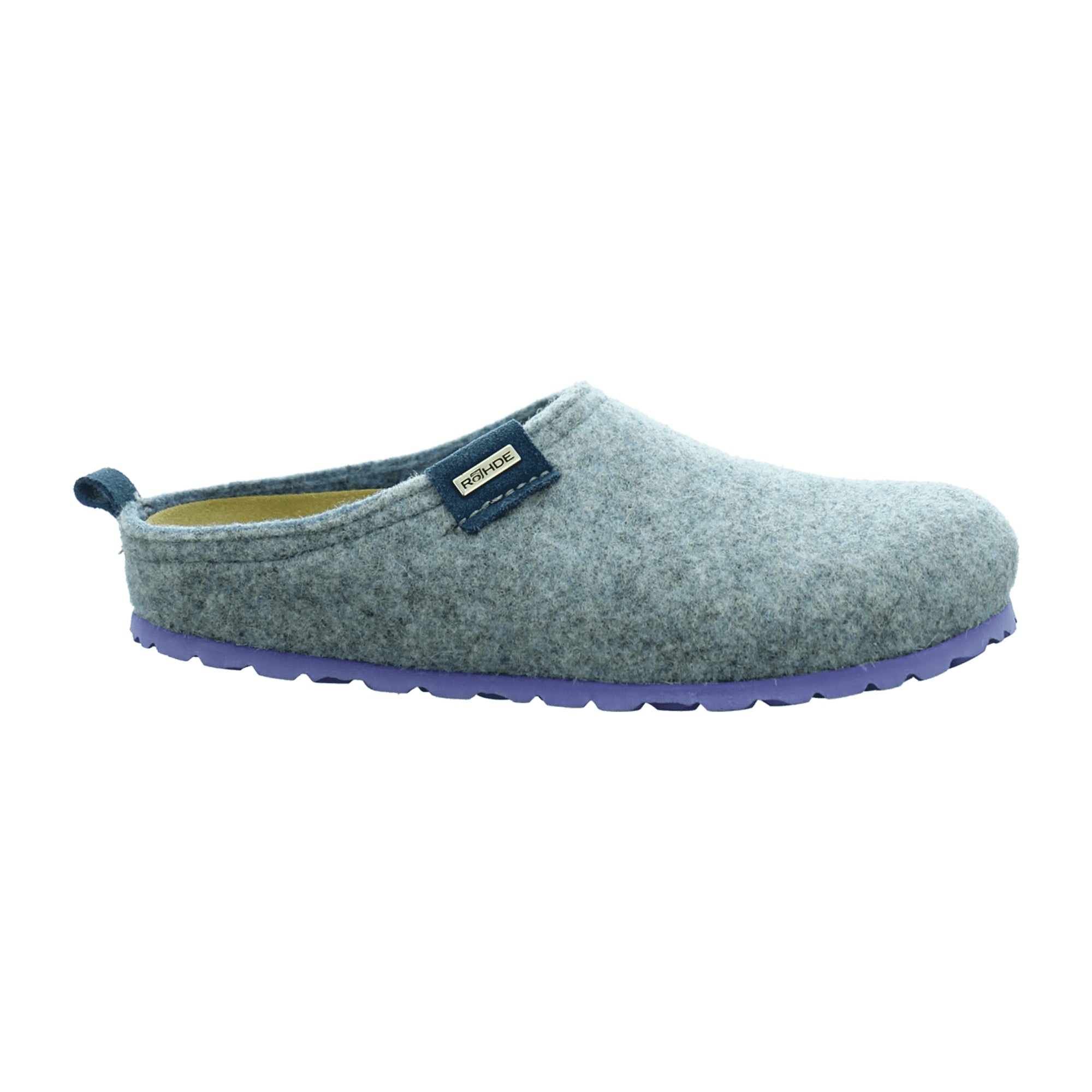 Rohde Napoli Blue Women's Slippers Comfortable Textile Slip-On Shoes