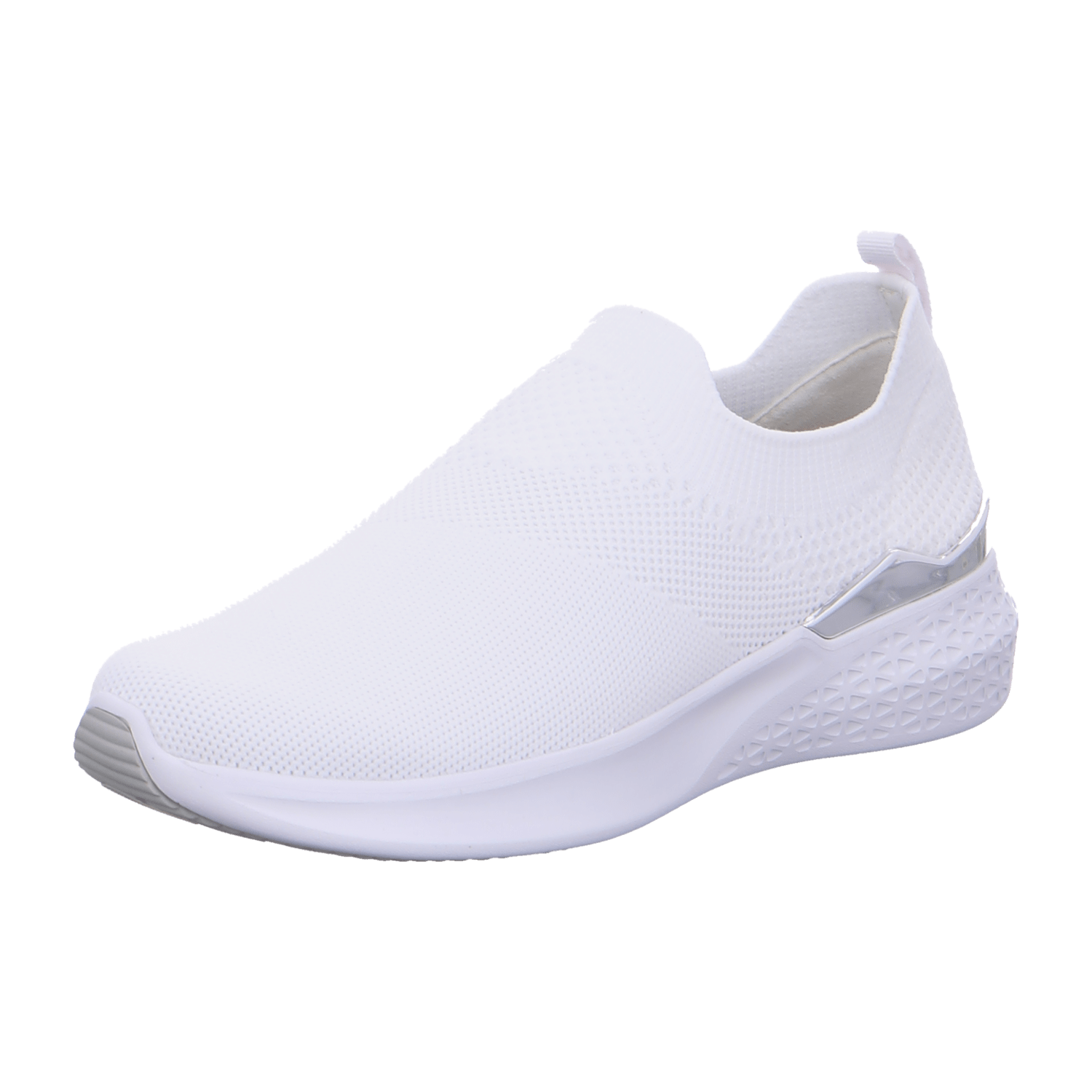 ARA Comfort Slipper Extra Wide Maya HS Moccasin for Women in White Cotton - Bartel-Shop