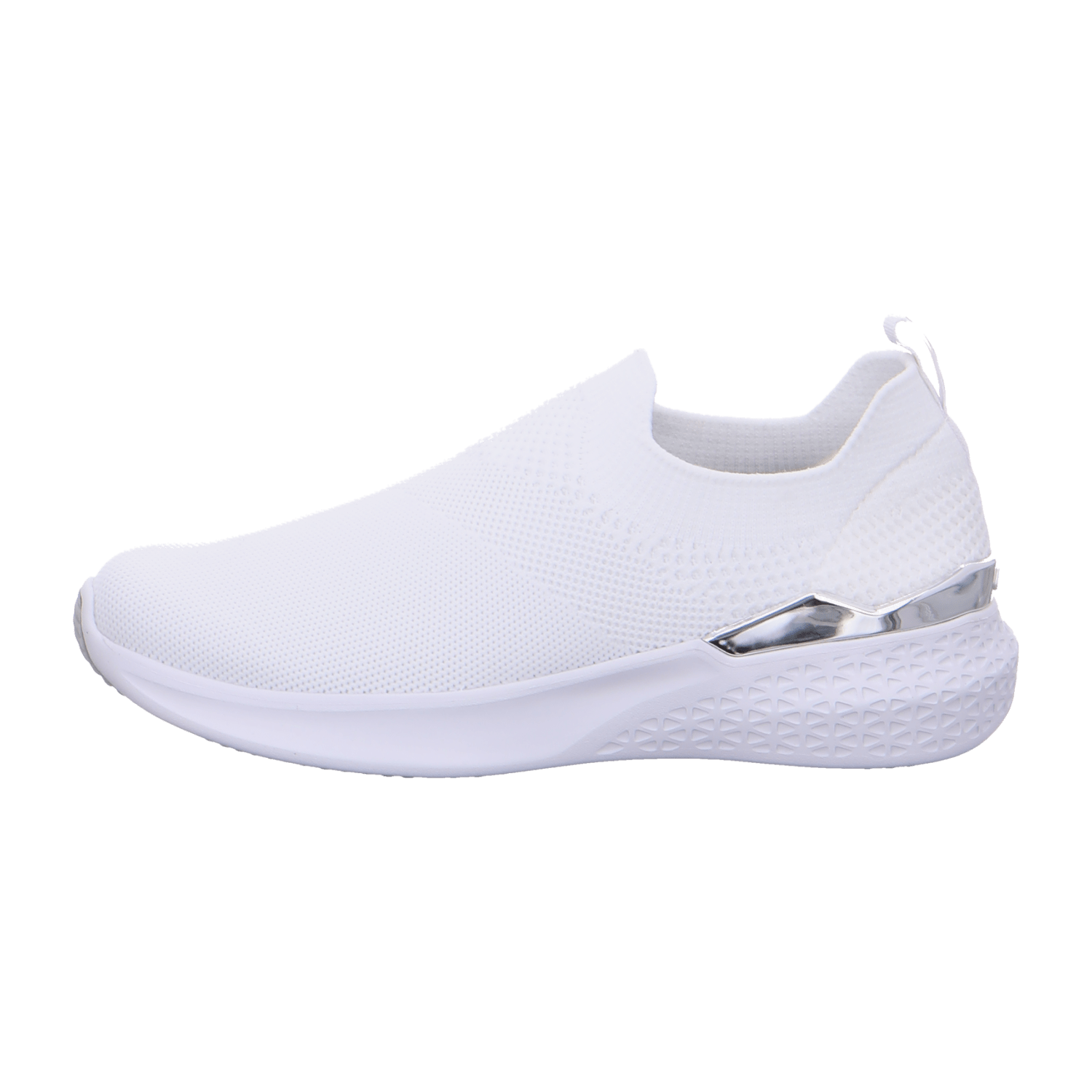 ARA Comfort Slipper Extra Wide Maya HS Moccasin for Women in White Cotton - Bartel-Shop