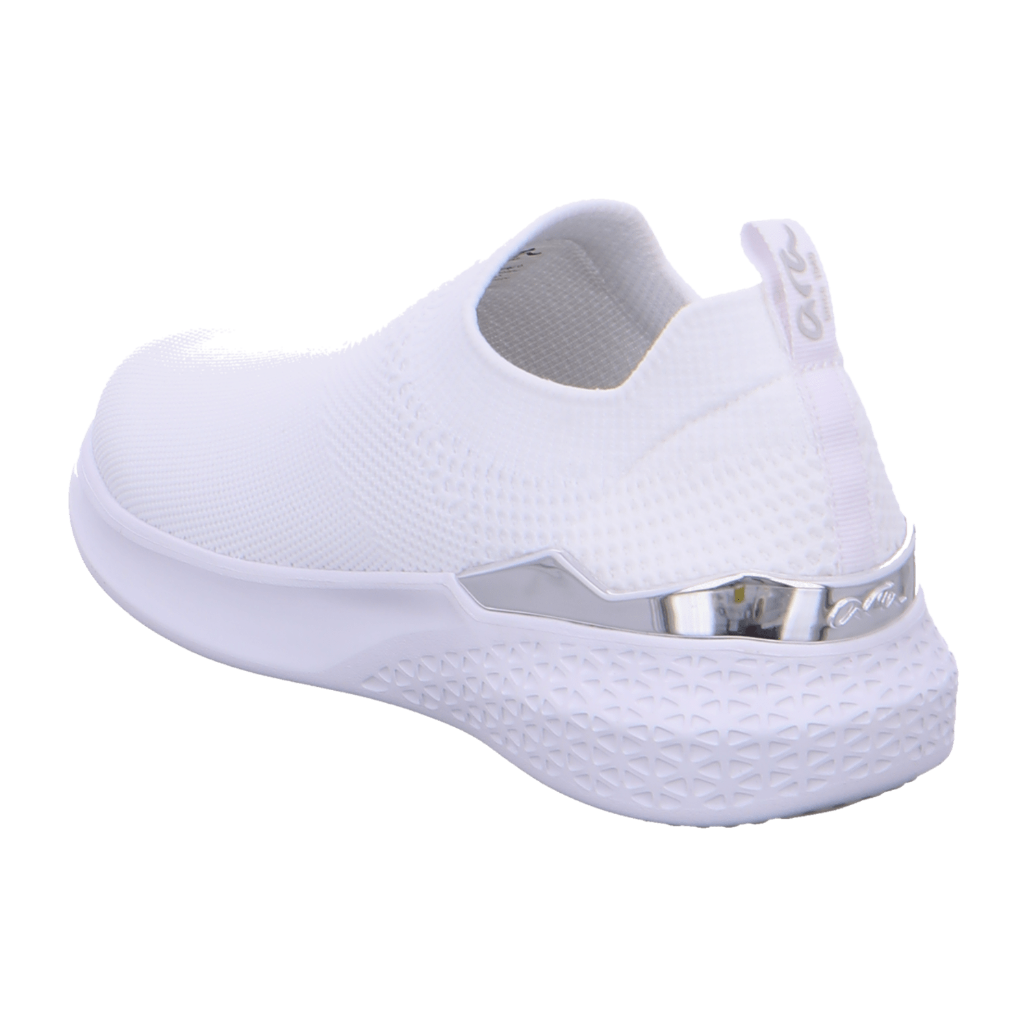 ARA Comfort Slipper Extra Wide Maya HS Moccasin for Women in White Cotton - Bartel-Shop