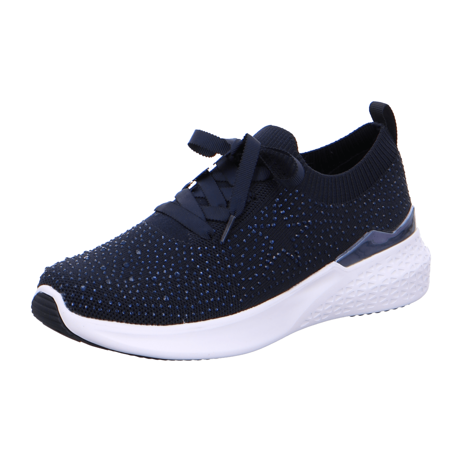 ARA MAYA Women's Blue Textile Lace-Up Shoes Round Toe