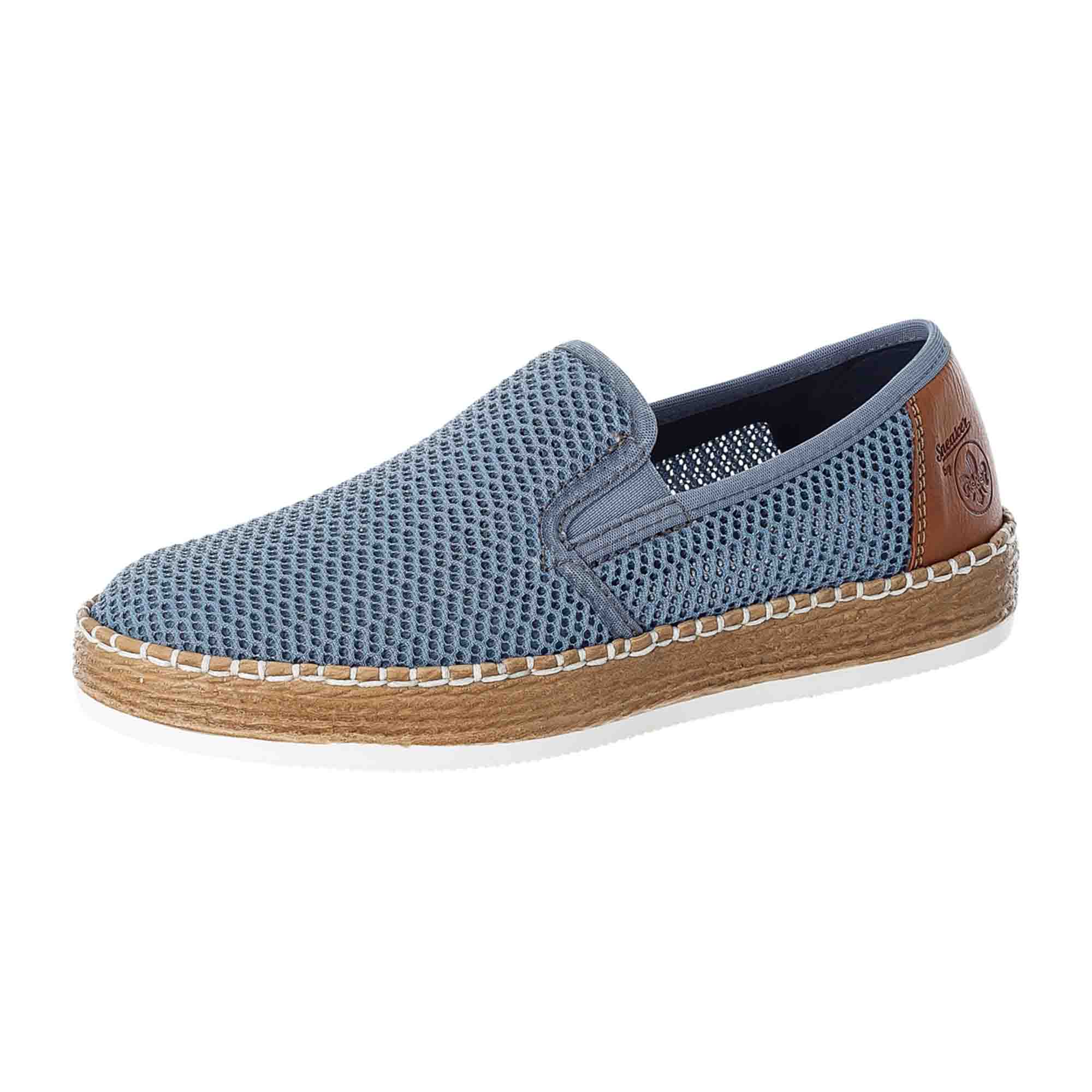 Rieker Women's Casual Blue Slip-On Shoes with Comfort and Style