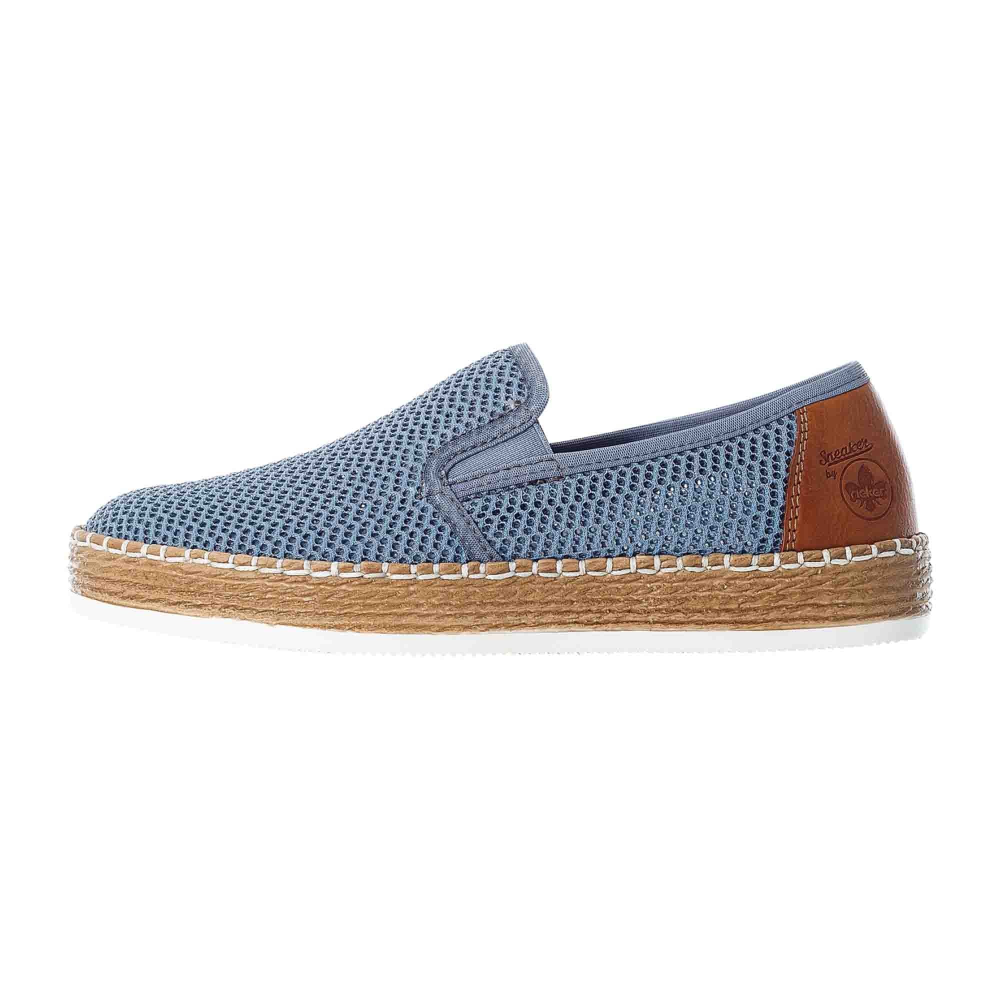 Rieker Women's Casual Blue Slip-On Shoes with Comfort and Style