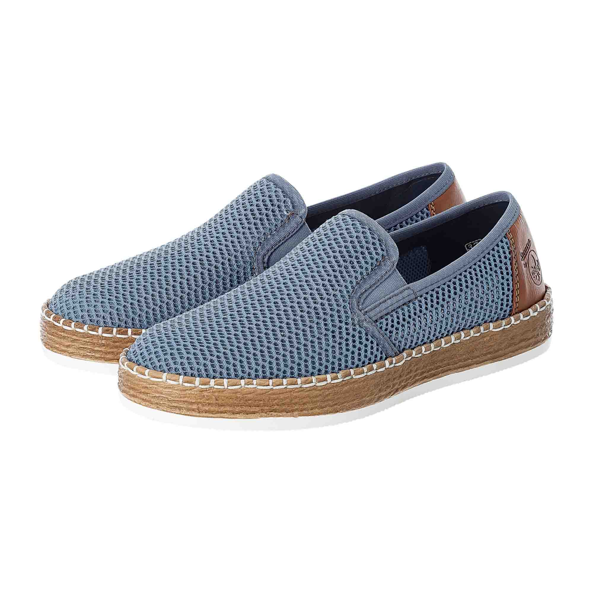 Rieker Women's Casual Blue Slip-On Shoes with Comfort and Style