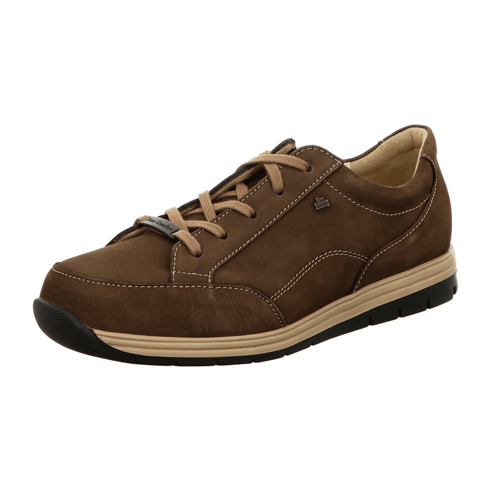 Finn Comfort Osorno Men's Comfortable Leather Shoes in Brown