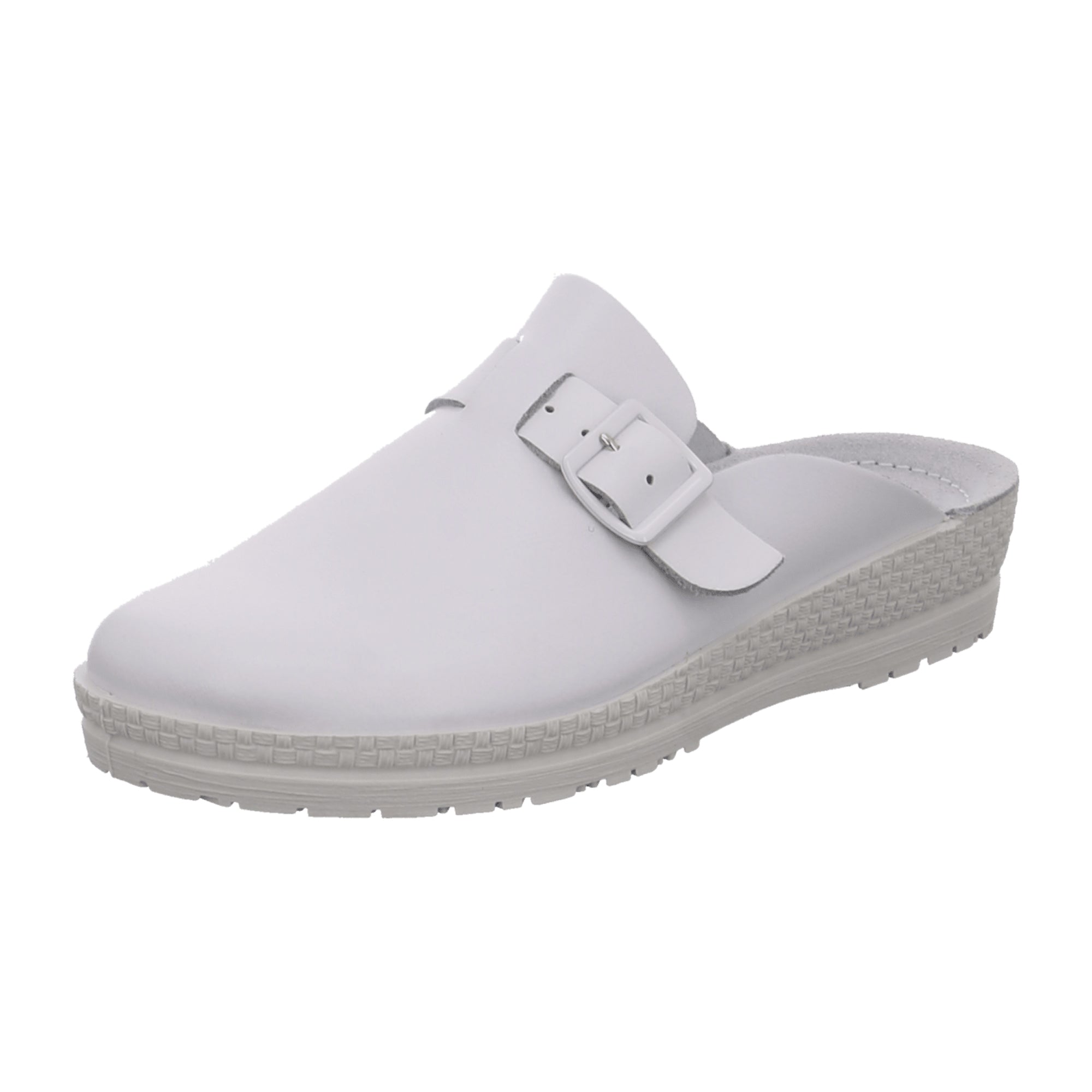 Rohde Women's White Slip-On Shoes with Wedge Heel Synthetic Leather