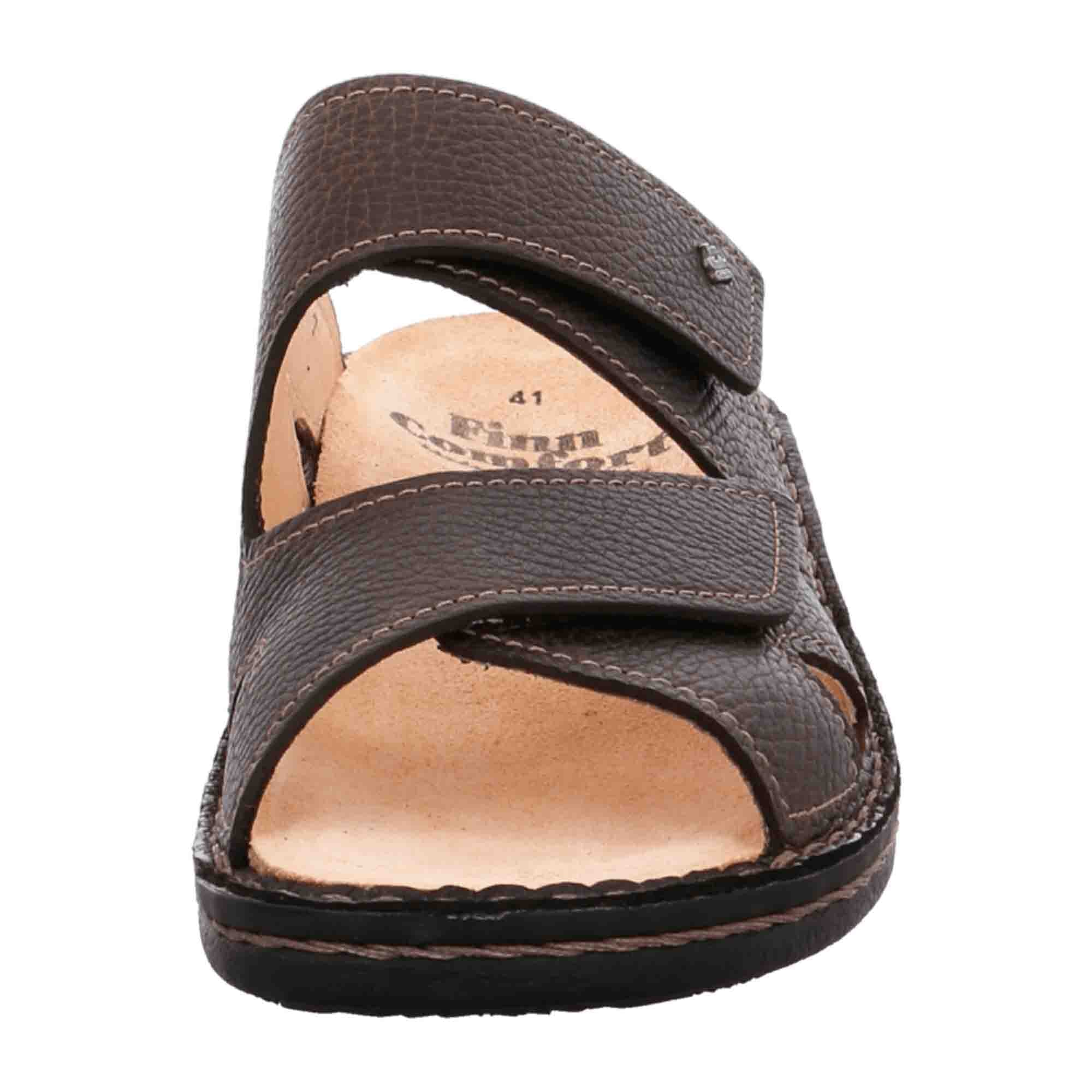 Finn Comfort Danzig-S Men's Comfort Sandals, Stylish Brown Leather