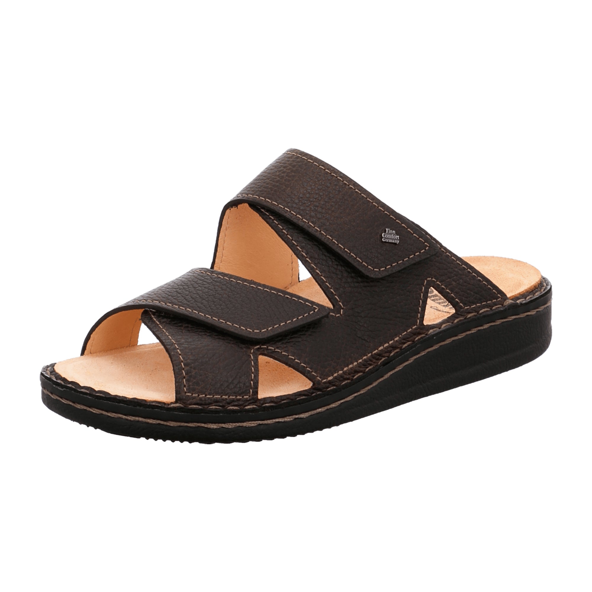 Finn Comfort Danzig-S Men's Comfort Sandals, Stylish Brown Leather
