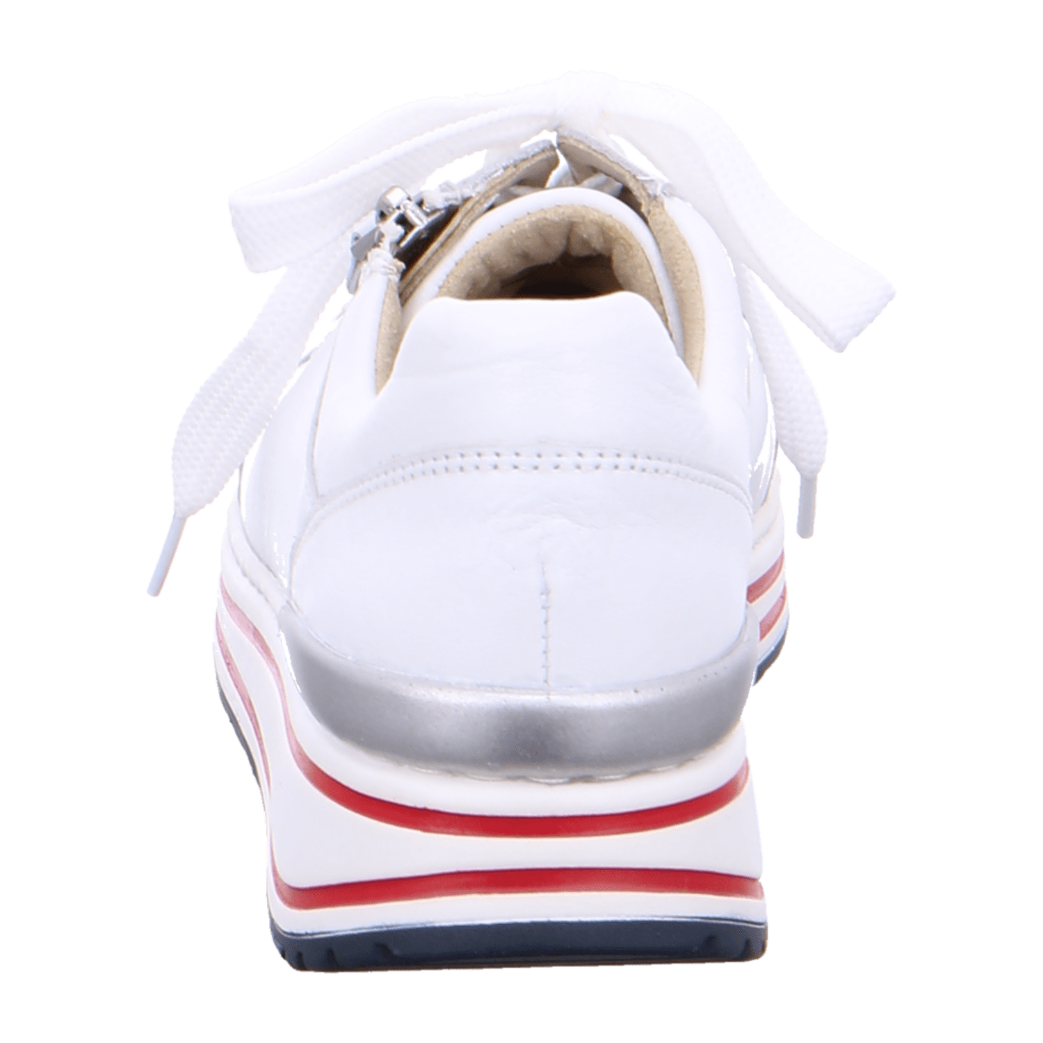 ARA SAPPORO Women's Leather Sneakers in White with Lace-Up Closure and Cold Weather Lining
