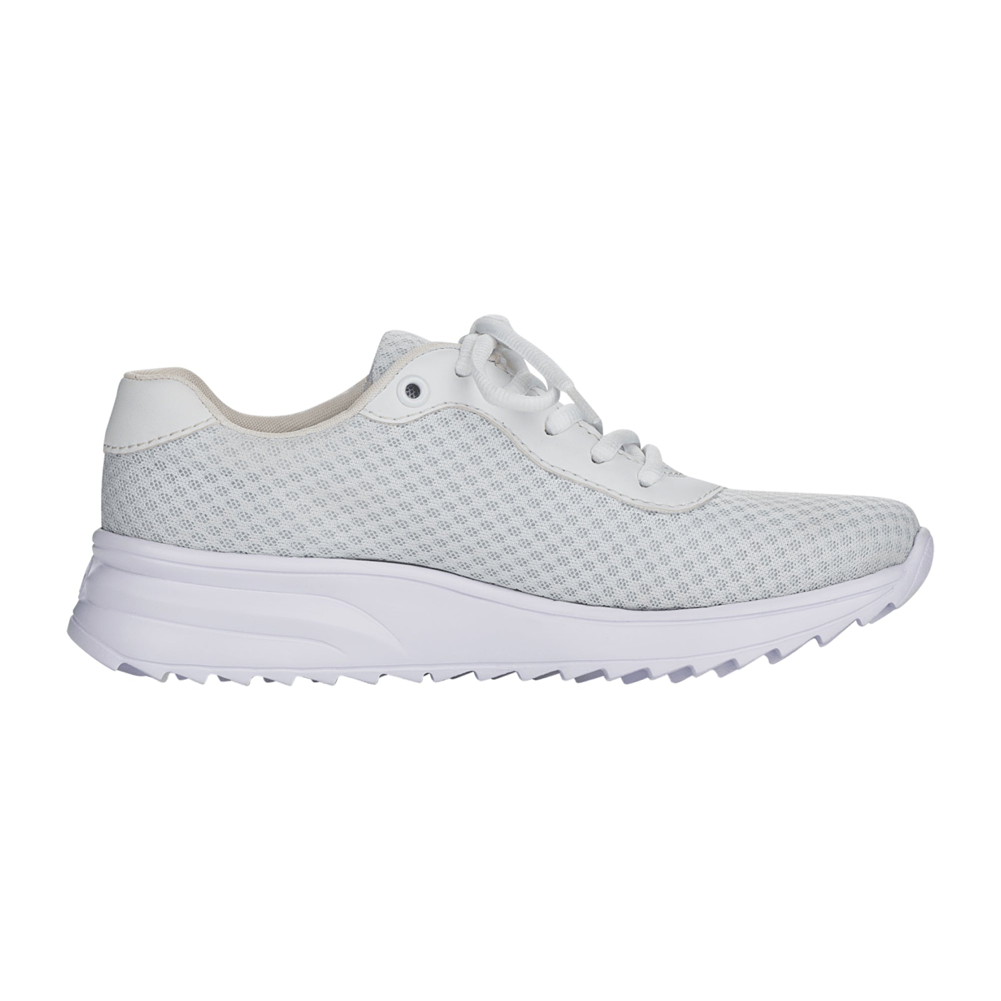 Rieker NV Women's White Lace-Up Sneakers with Wedge Heel