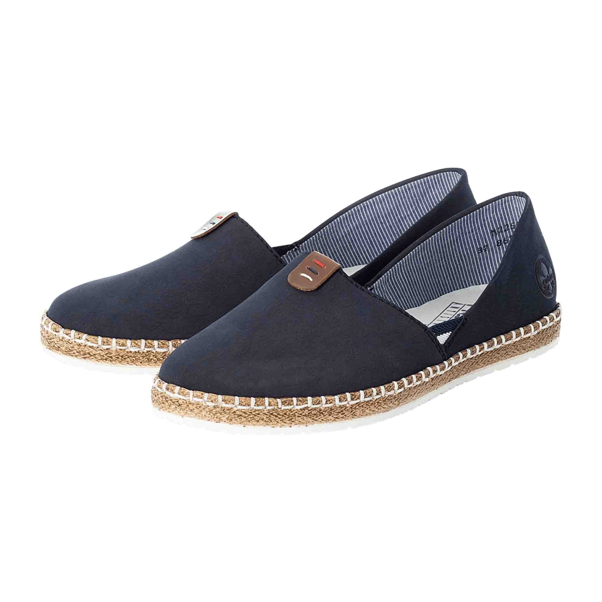 Rieker Women's Blue Casual Slip-On Shoes Comfortable Lightweight Shock Absorbing