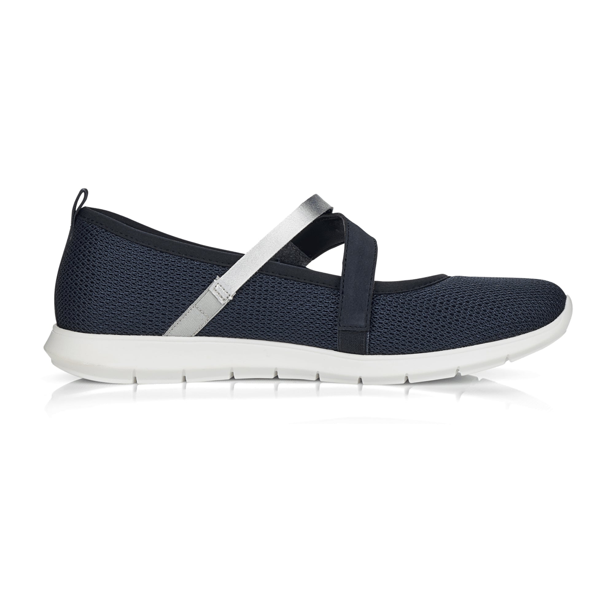 Remonte Women's Blue Casual Shoes with Velcro Closure and Flat Heel