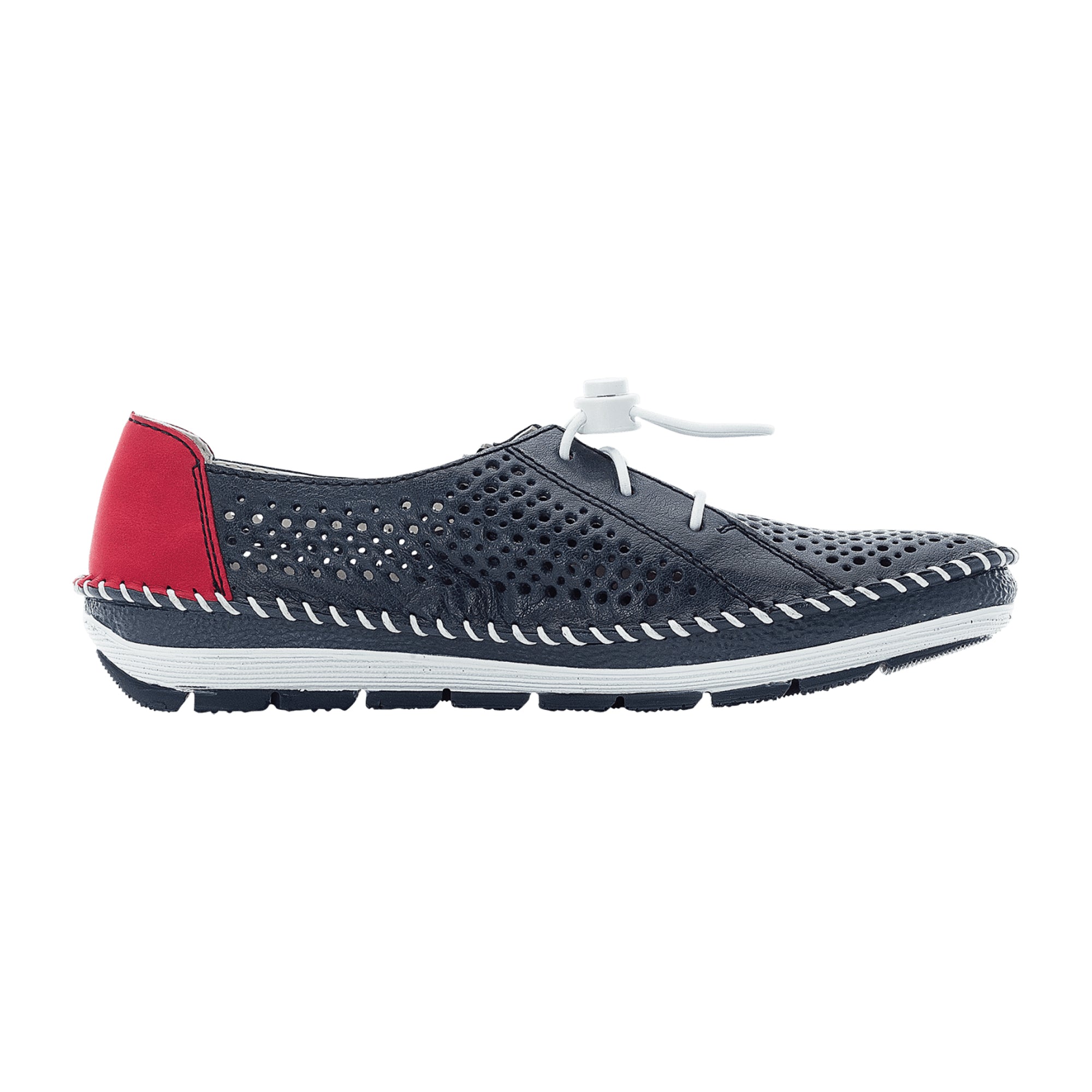 Rieker Women's Blue Slip-On Shoes with Breathable Design and Comfort Features