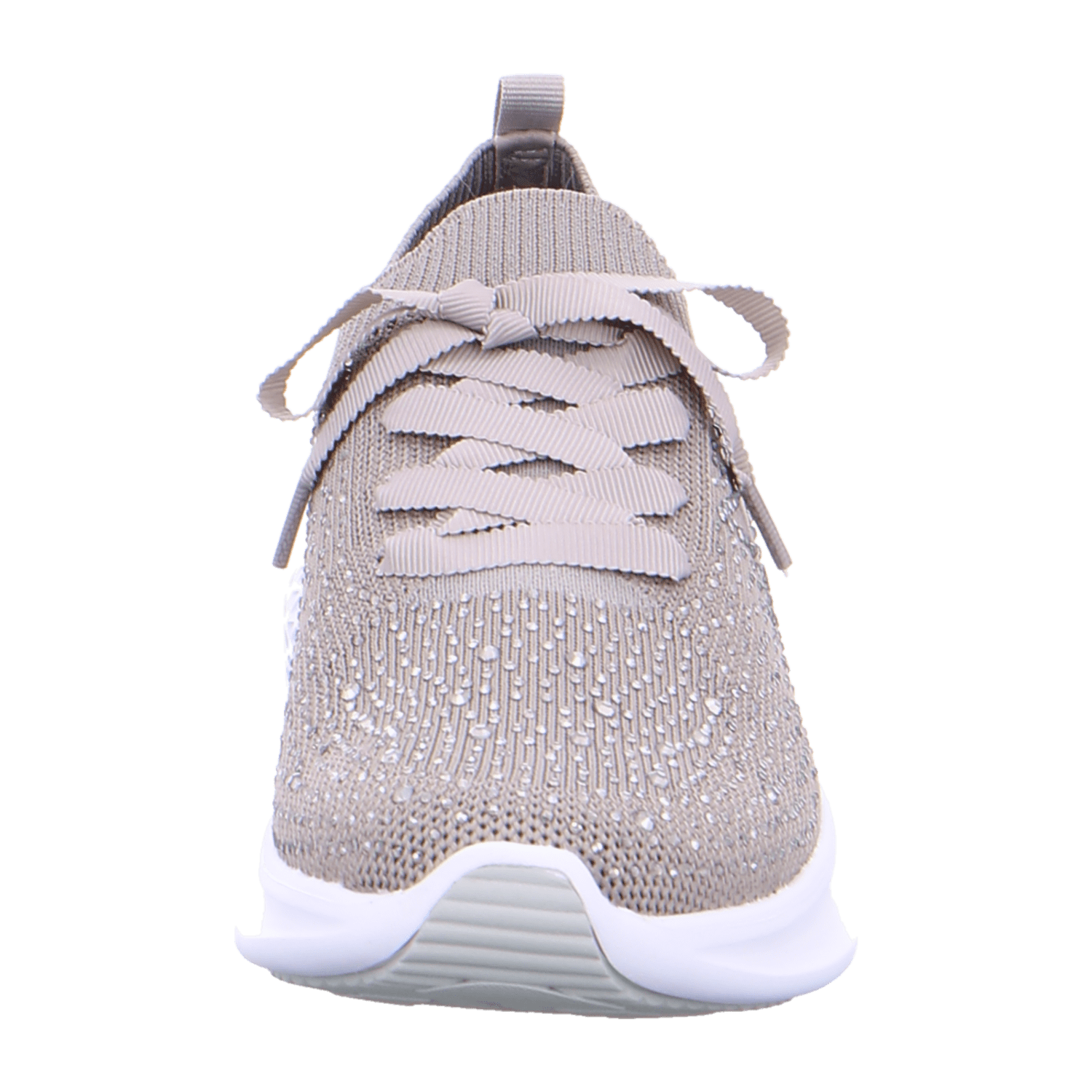 ARA MAYA Women's Sneakers in Beige Textile with Pull-On Closure and Cold-Weather Lined Interior