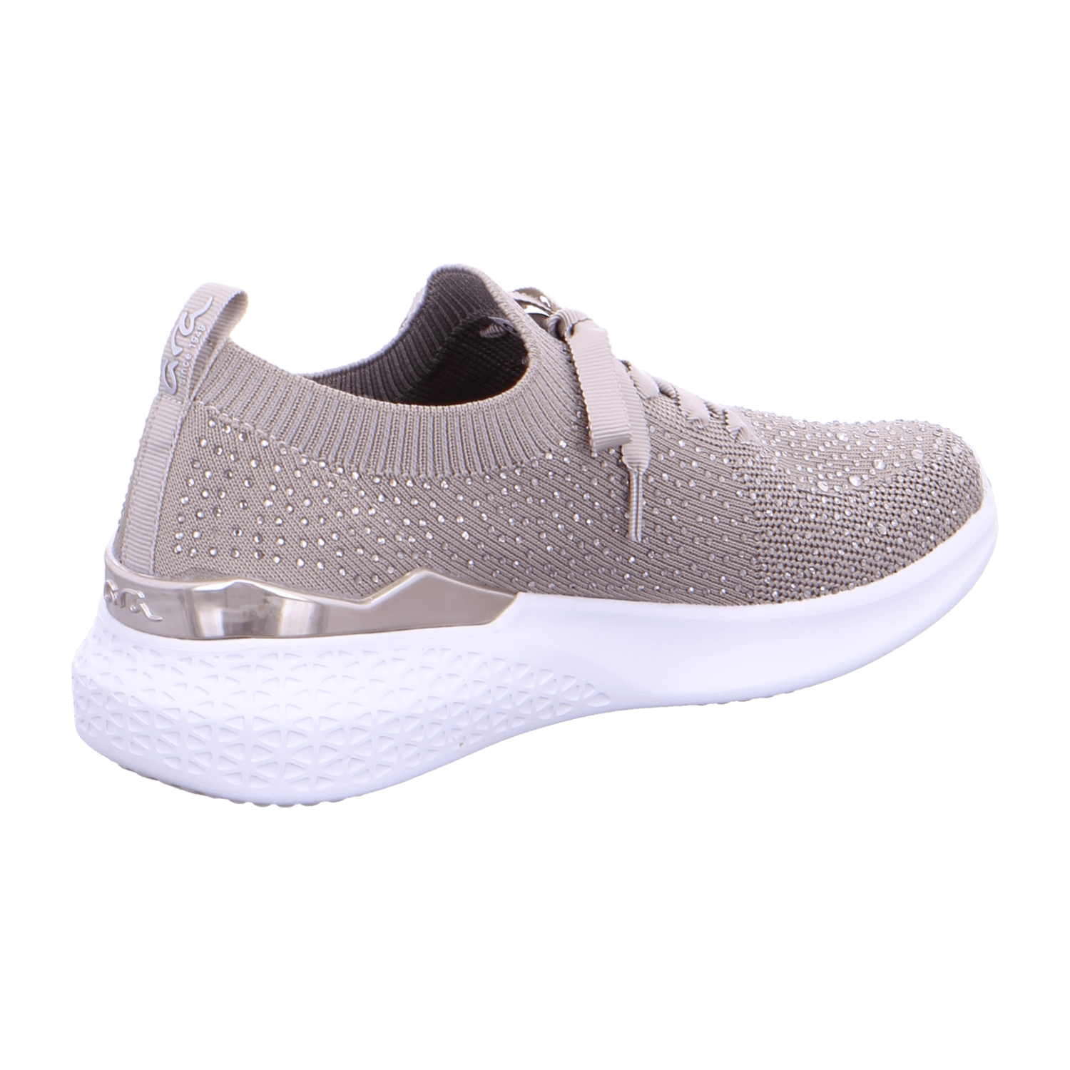 ARA MAYA Women's Sneakers in Beige Textile with Pull-On Closure and Cold-Weather Lined Interior