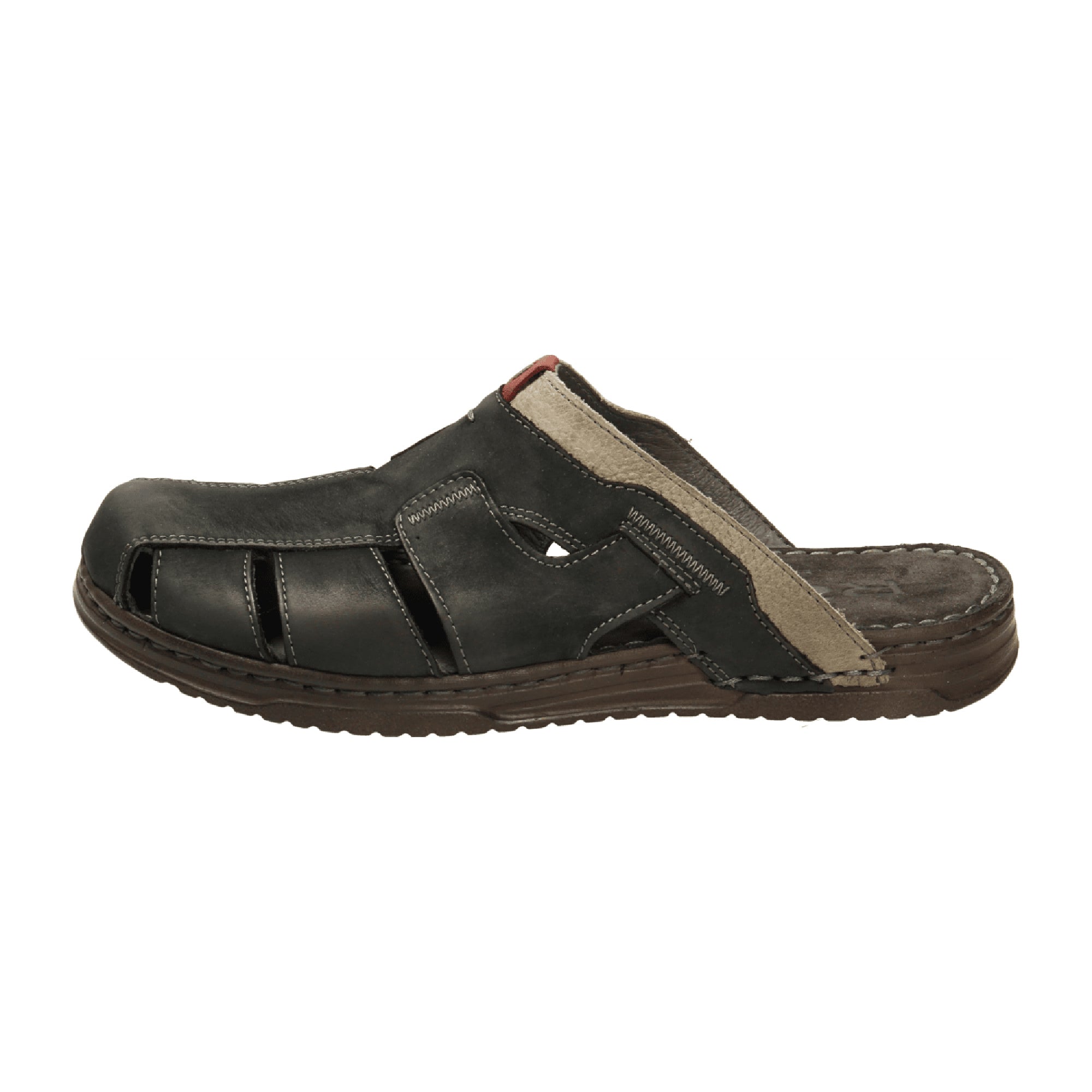 Rohde Men's Open Comfort Shoes Black Leather Slip-On Casual Spring Summer