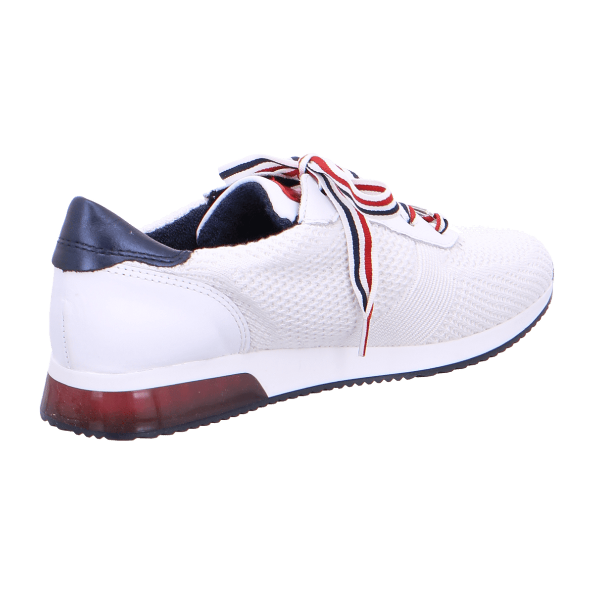 ARA LISBON Women's Sneakers in White Smooth Leather with Lacing and Round Toe