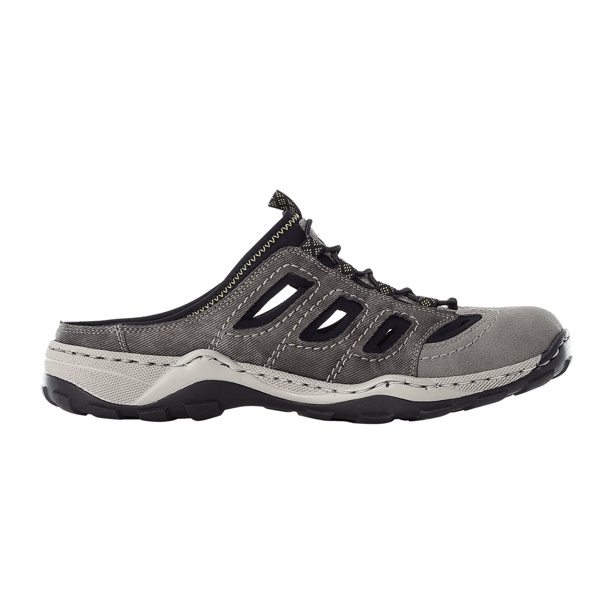 Rieker FSK Men's Gray Slip-On Shoes with Removable Insole and Wedge Heel - Bartel-Shop