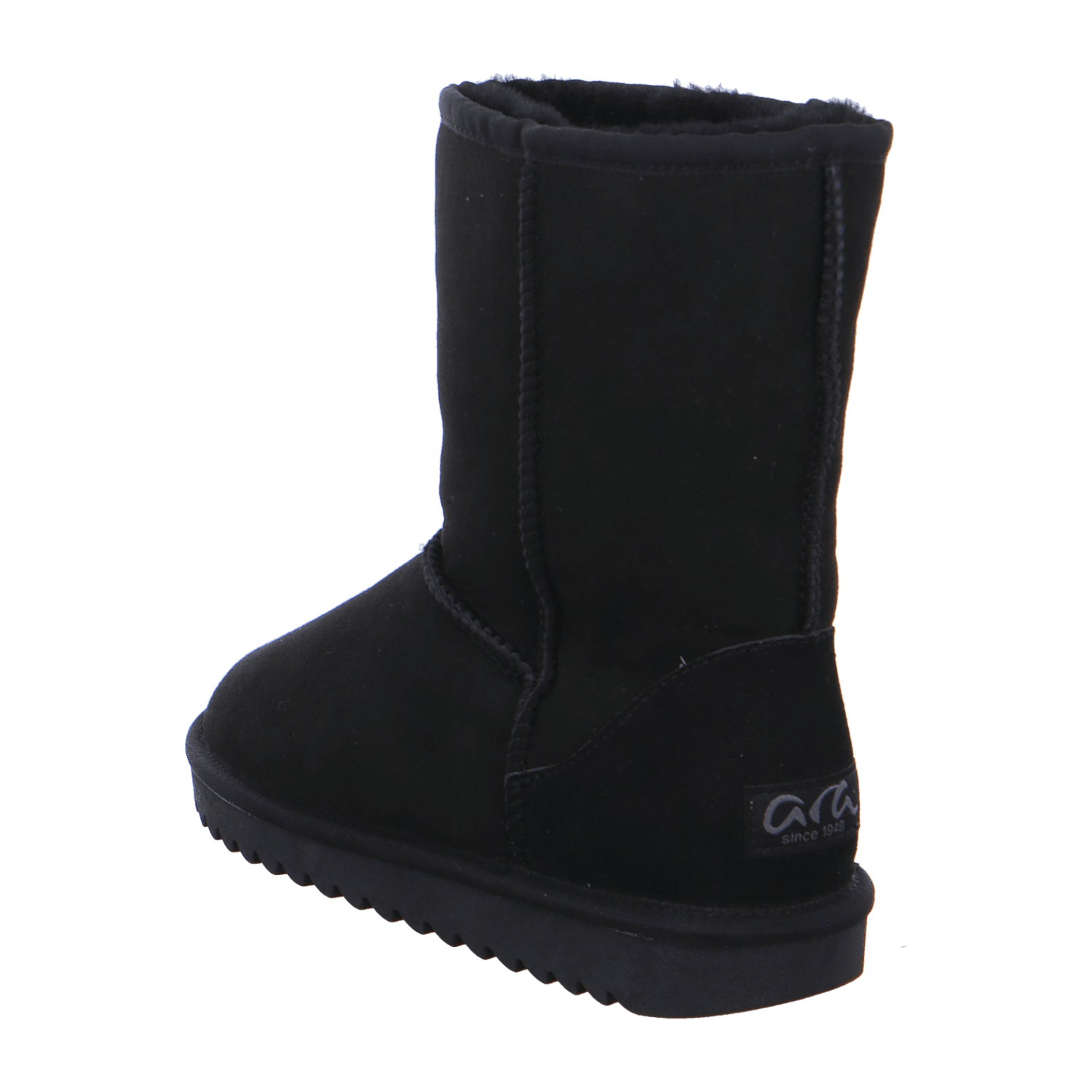 ARA ALASKA Women's Winter Boots Slip-On Suede Leather Fur Lined Warm Black