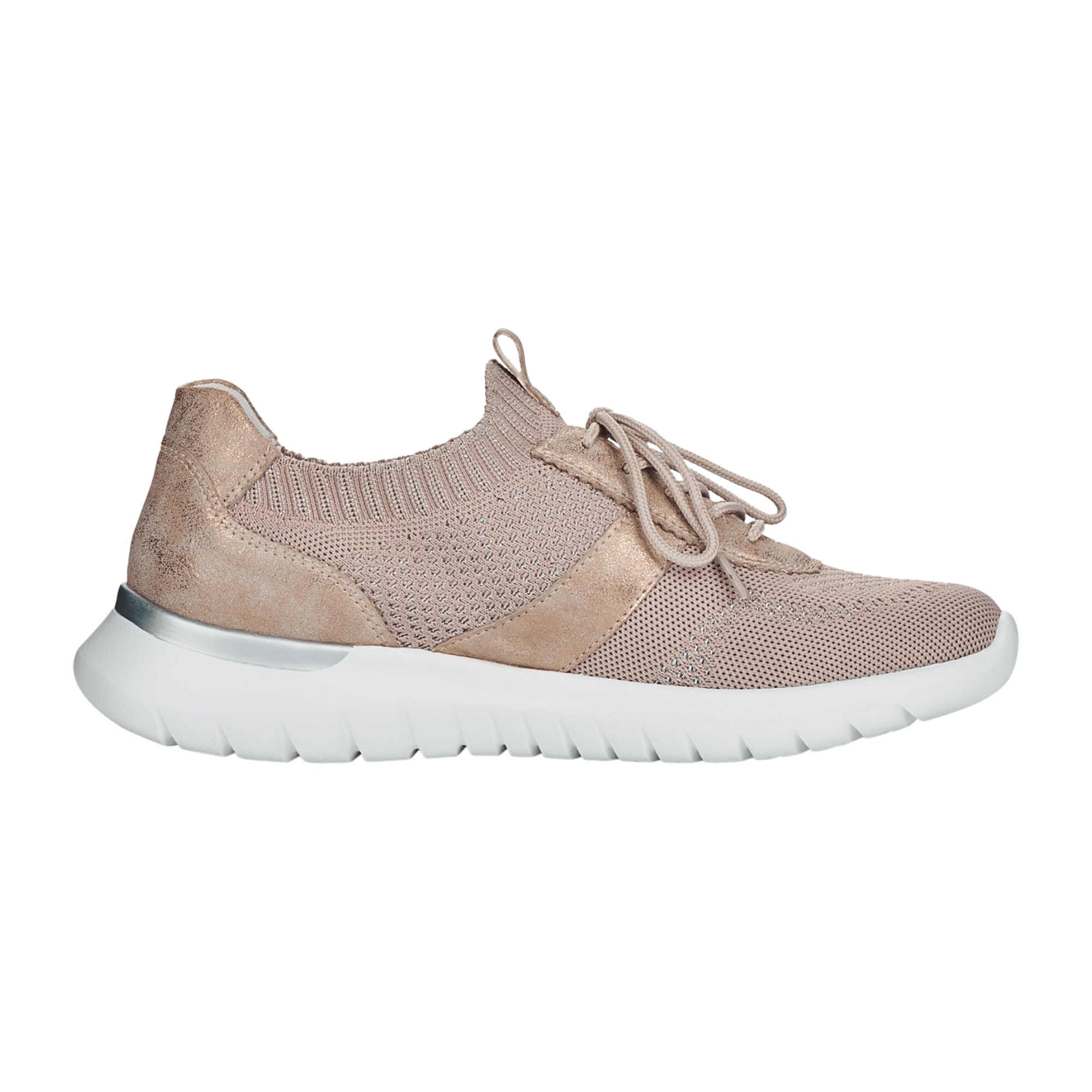 Remonte Dorndorf Women's Pink Sneakers Lace-Up Textile EVA Sole