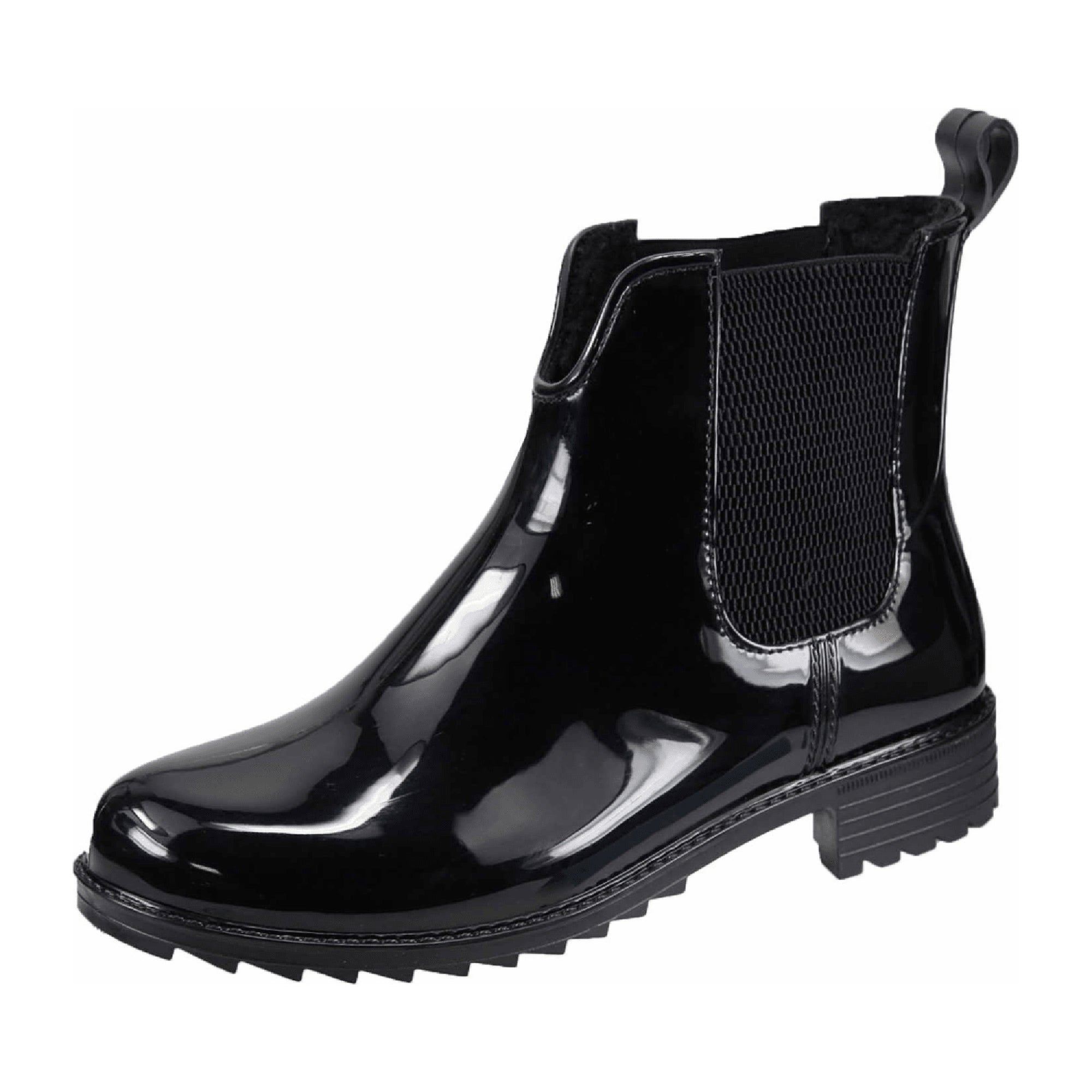 Rieker Women's Black Chelsea Boots with Ankle High Shaft and Rubber Sole