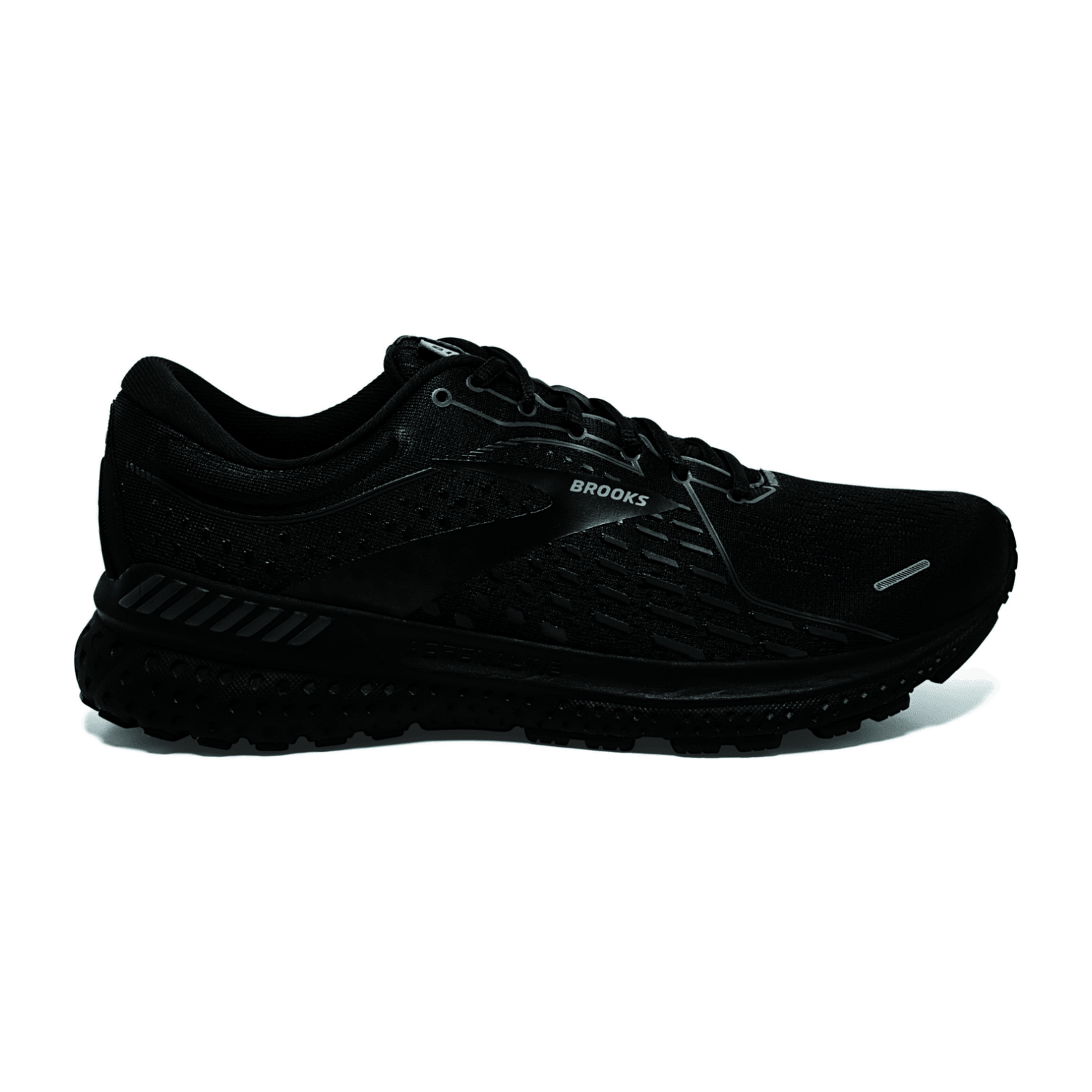 Brooks Adrenaline GTS 21 Men's Running Shoes - Low-Top Athletic Trainers in Black/Ebony with Mesh Upper and Rubber Outsole, Lace-Up Closure