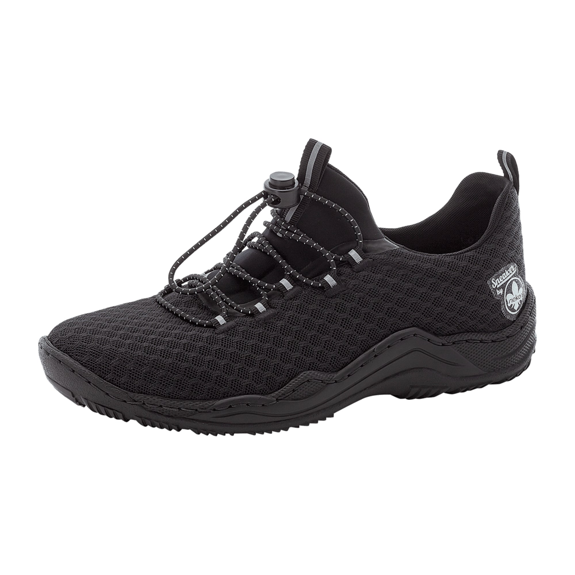 Rieker Women's Casual Black Slip-On Shoes with Shock Absorbing Sole