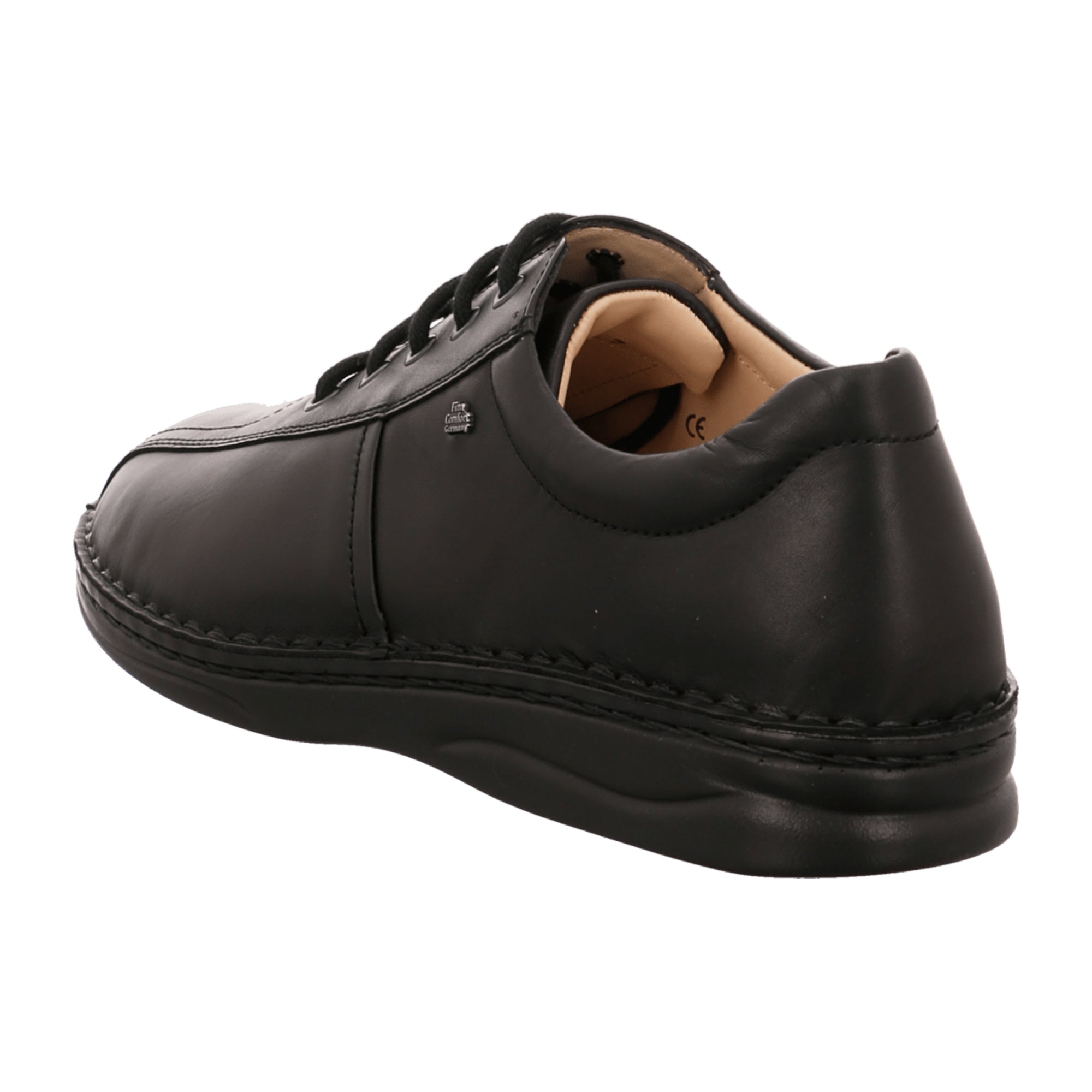 Finn Comfort Dijon Men's Black Leather Dress Shoes - Stylish & Comfortable