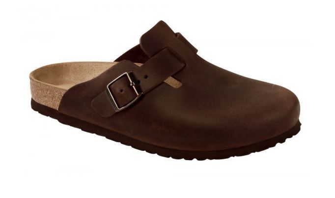 Birkenstock Boston Clogs Slip On Leather Mules Tobacco Habana Antique Brown - Bartel-Shop
