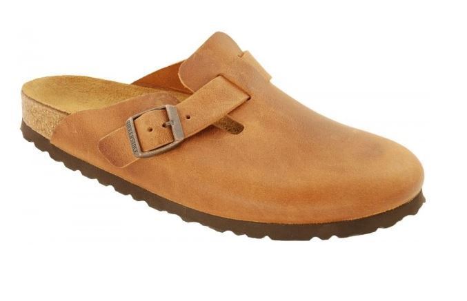 Birkenstock Boston Clogs Slip On Leather Mules Tobacco Habana Antique Brown - Bartel-Shop