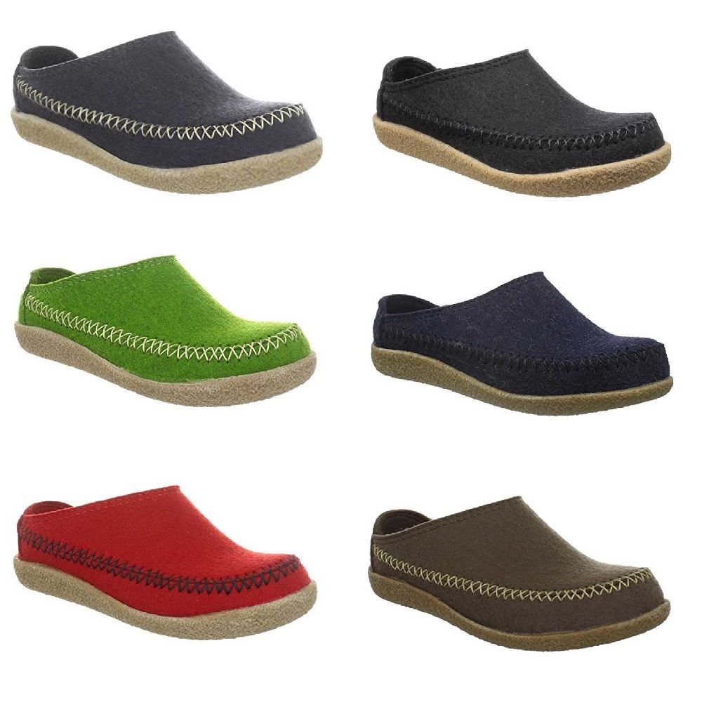 HAFLINGER Blizzard Credo Clogs Mens Womens Sandals Slippers Wool Felt Mule Slip - Bartel-Shop