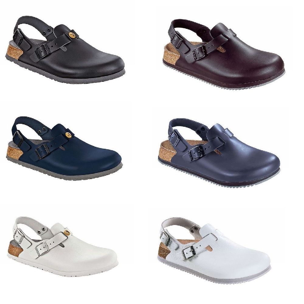 Birkenstock Tokio Tokyo Leather Work Shoes Clogs Super Grip unisex ESD Sandals