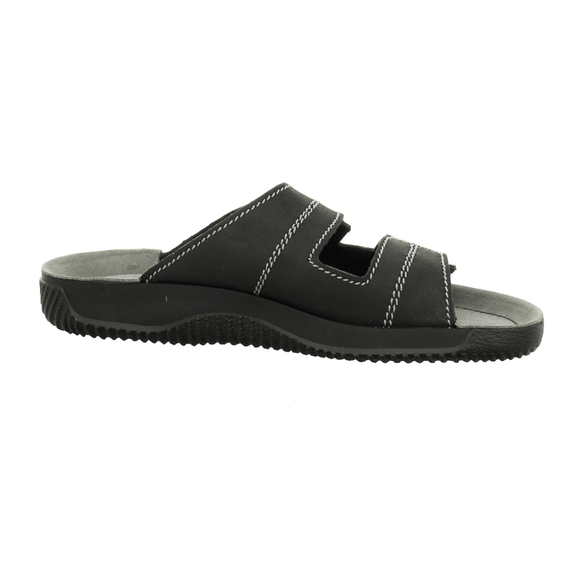 Rohde Soltau-H Black Men's Shoes Nubuck Leather Hook and Loop Closure - Bartel-Shop