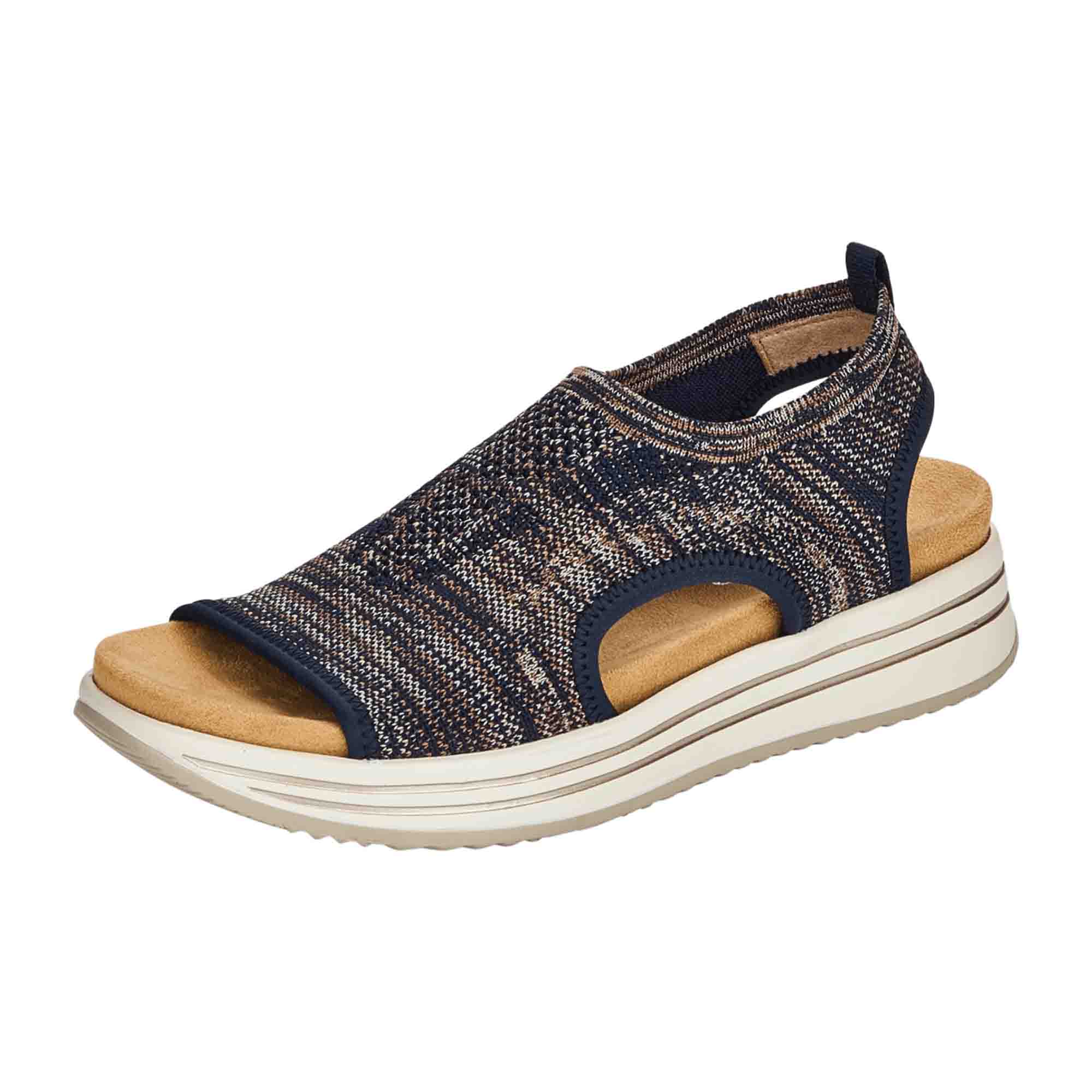 Remonte Blue Leather Women's Shoes R2955-14 Spring Summer Collection