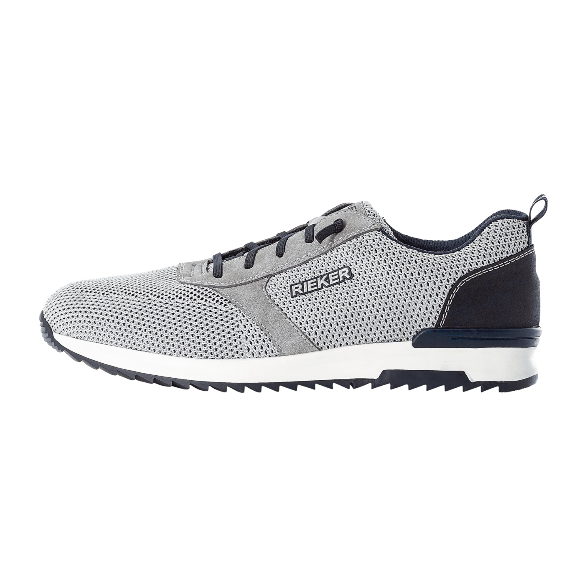 Rieker Men's Gray Casual Shoes 1610143 Comfortable Textile Upper Rubber Sole