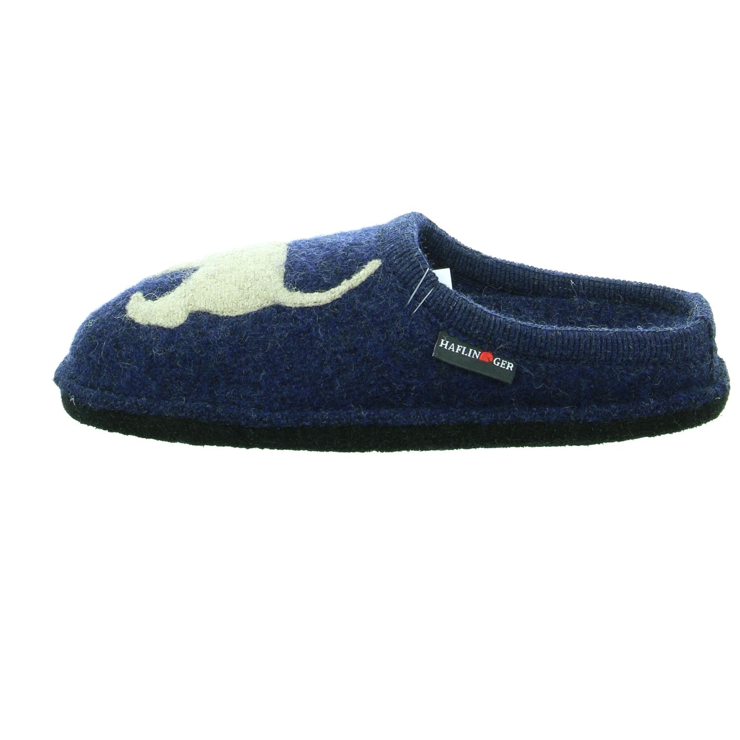 Haflinger Doggy Dog Slippers Clogs Mules Wool Felt Scuffs Slip On House Blue - Bartel-Shop