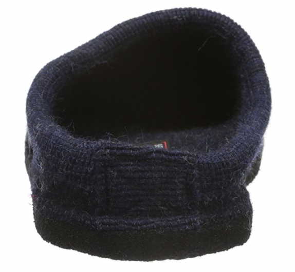 Haflinger Doggy Dog Slippers Clogs Mules Wool Felt Scuffs Slip On House Blue - Bartel-Shop