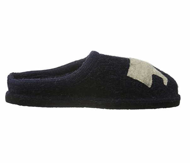 Haflinger Doggy Dog Slippers Clogs Mules Wool Felt Scuffs Slip On House Blue - Bartel-Shop