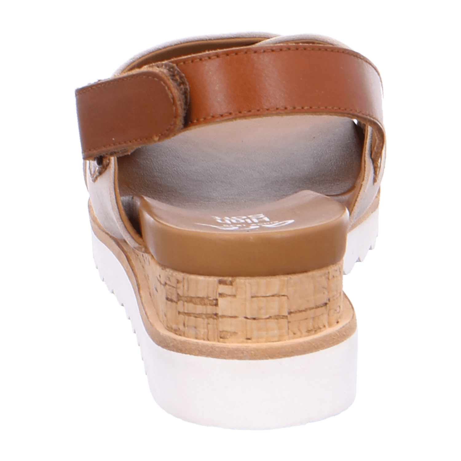 ARA VALENCIA Women's Nubuck Leather Wedge Sandal Slipper in Beige