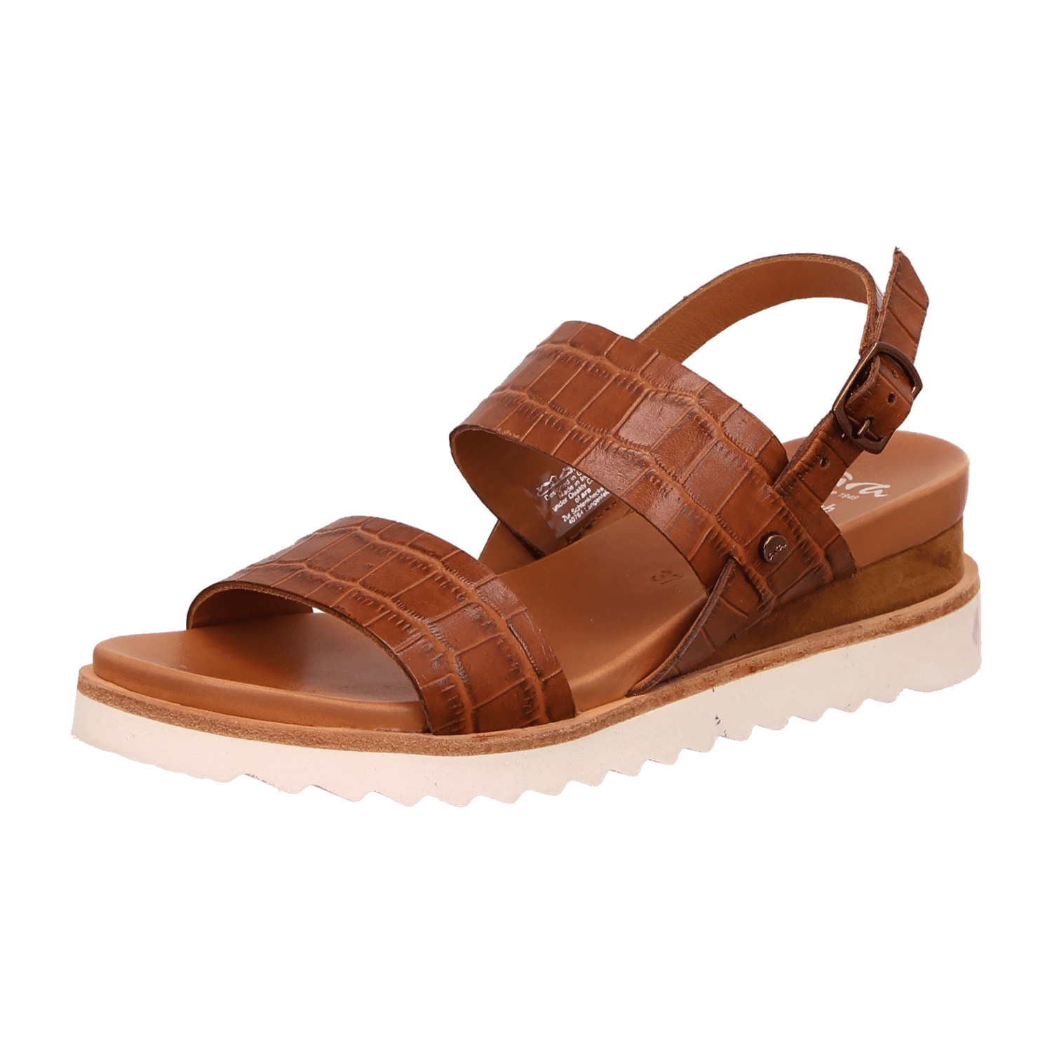 ARA VALENCIA VA Women's Slipper in Brown Smooth Leather with Ankle Strap and Open Toe