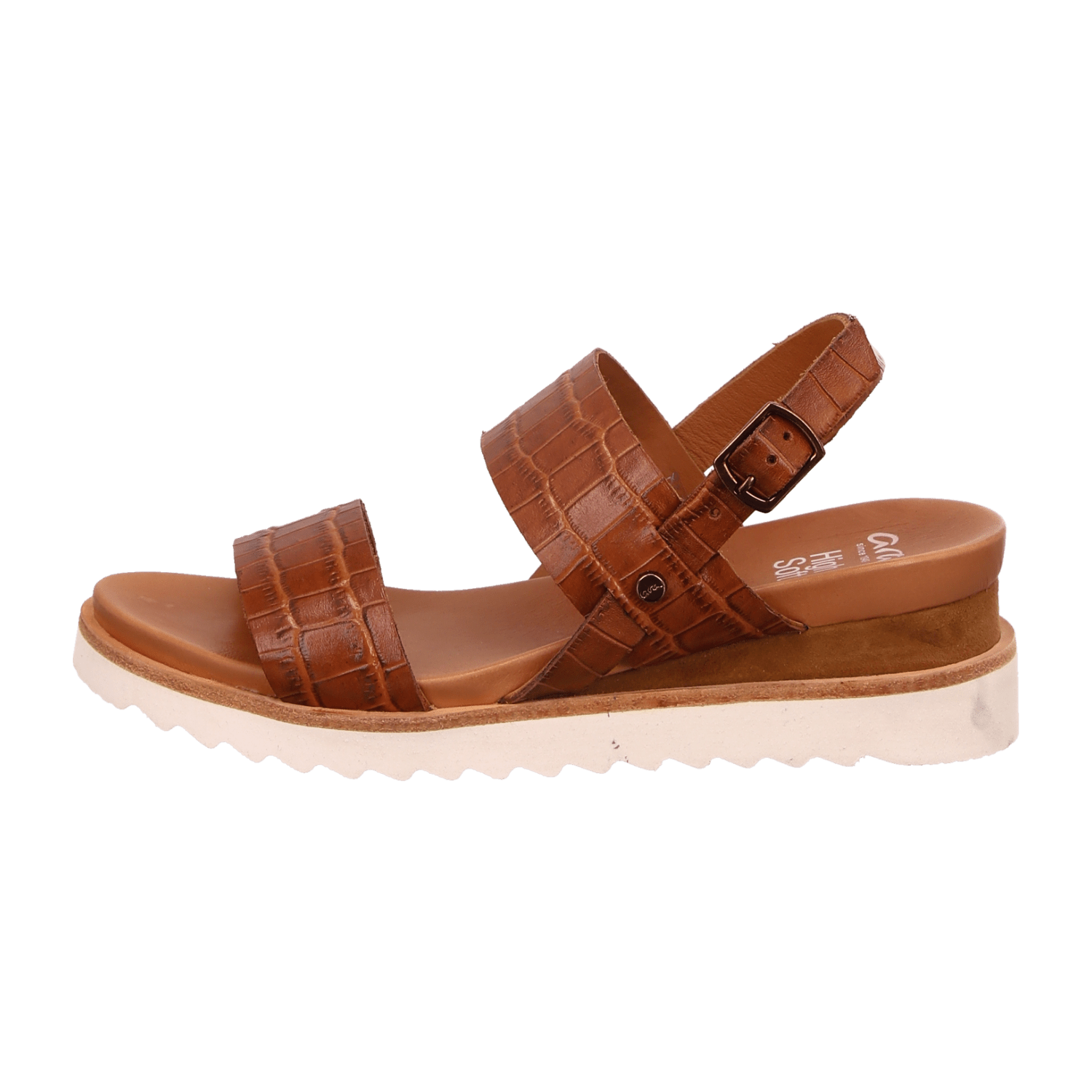 ARA VALENCIA VA Women's Slipper in Brown Smooth Leather with Ankle Strap and Open Toe