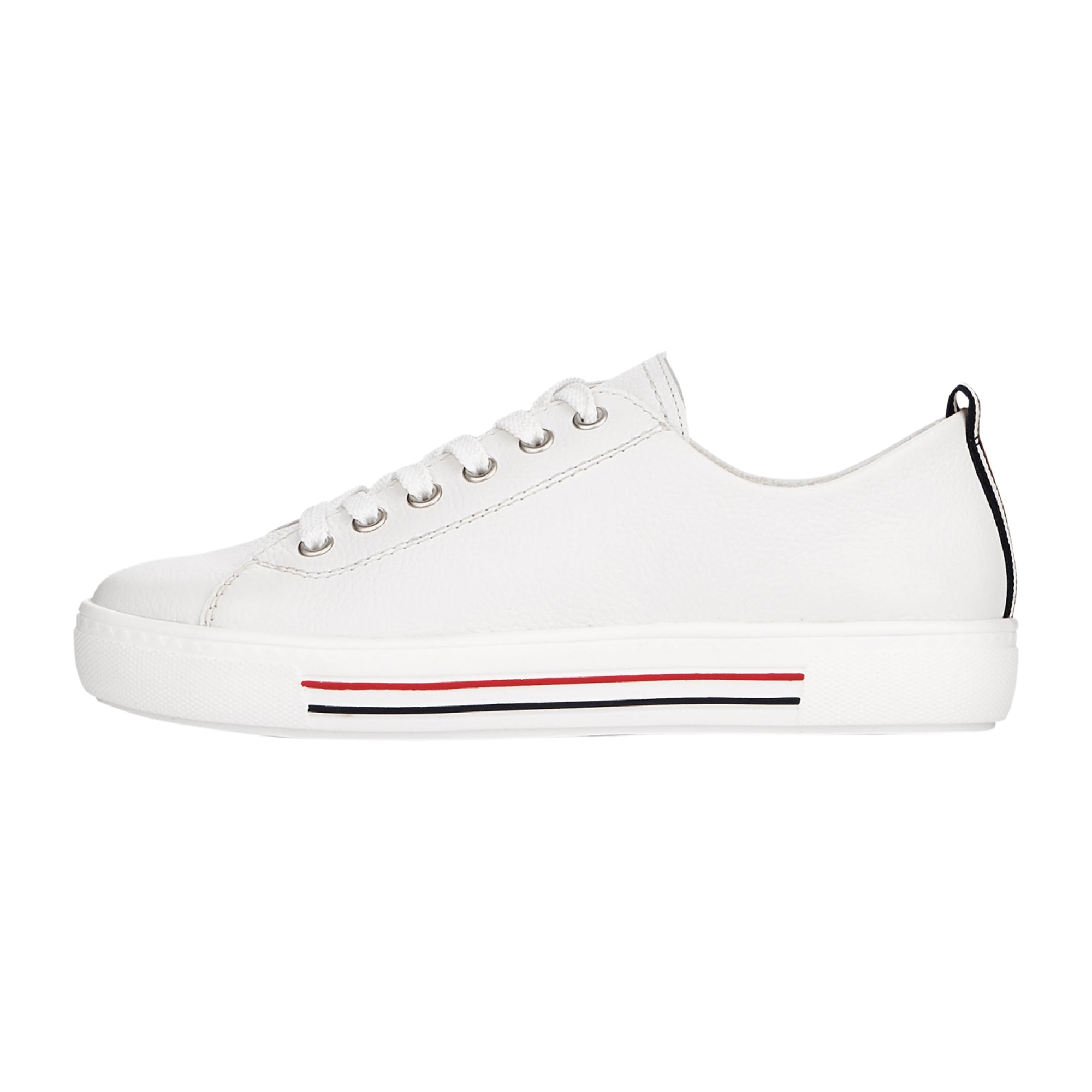 Remonte Women's White Leather Lace-Up Shoes with Soft Footbed and Comfort Fit - Bartel-Shop