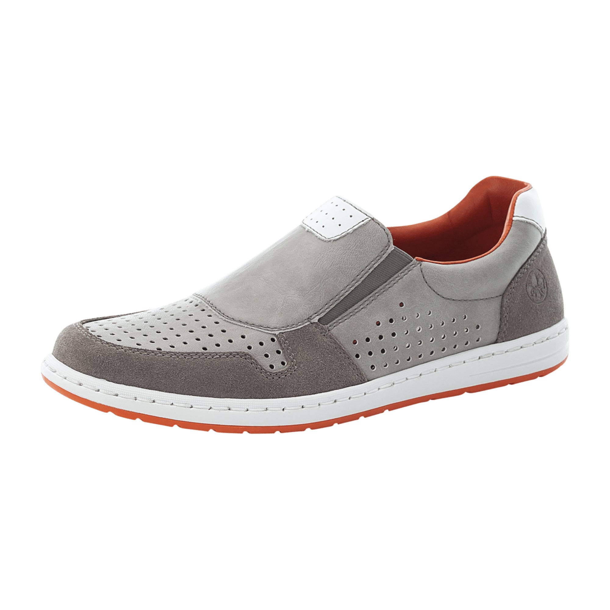 Rieker Men's Grey Slip-On Shoes Synthetic Leather Casual Comfort