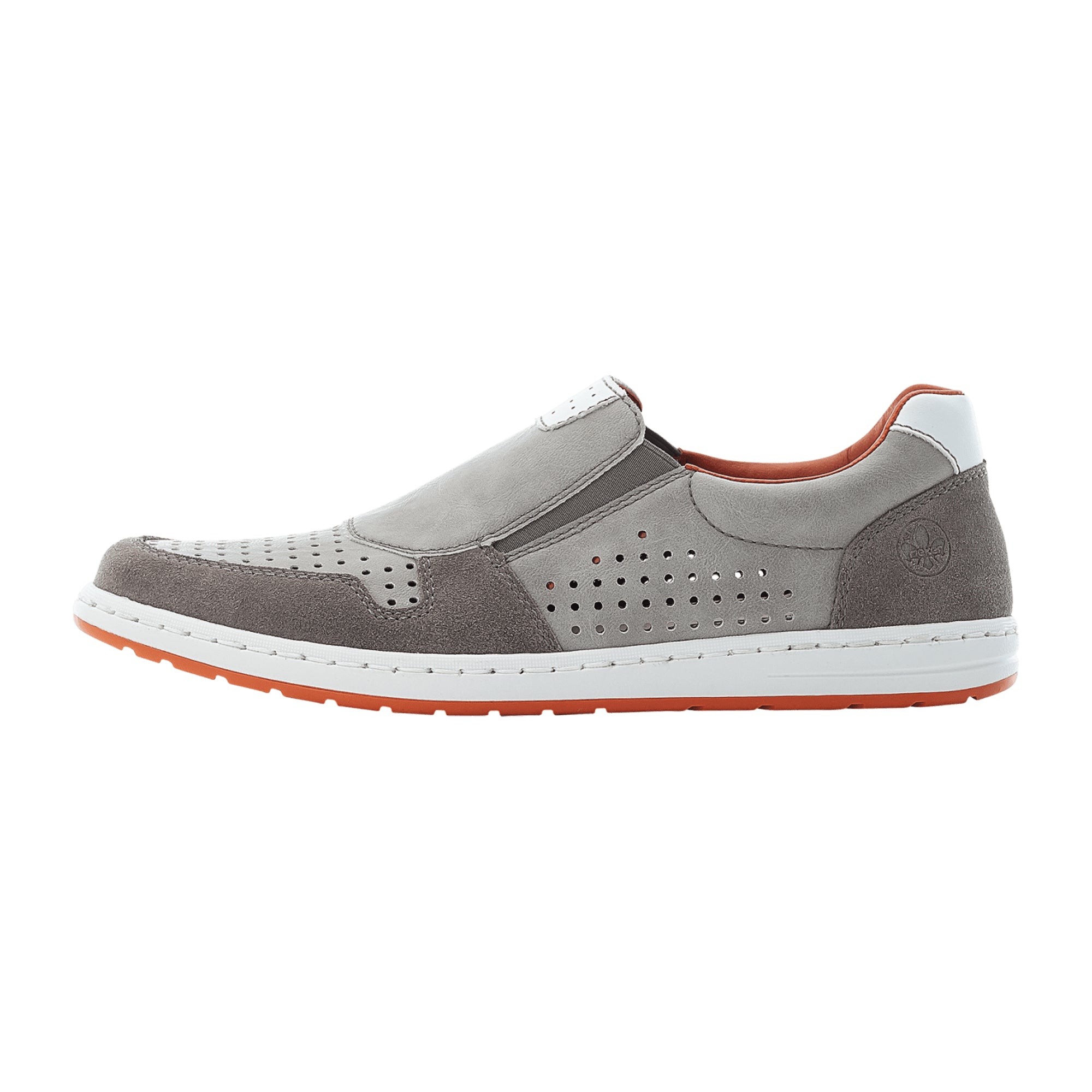 Rieker Men's Grey Slip-On Shoes Synthetic Leather Casual Comfort