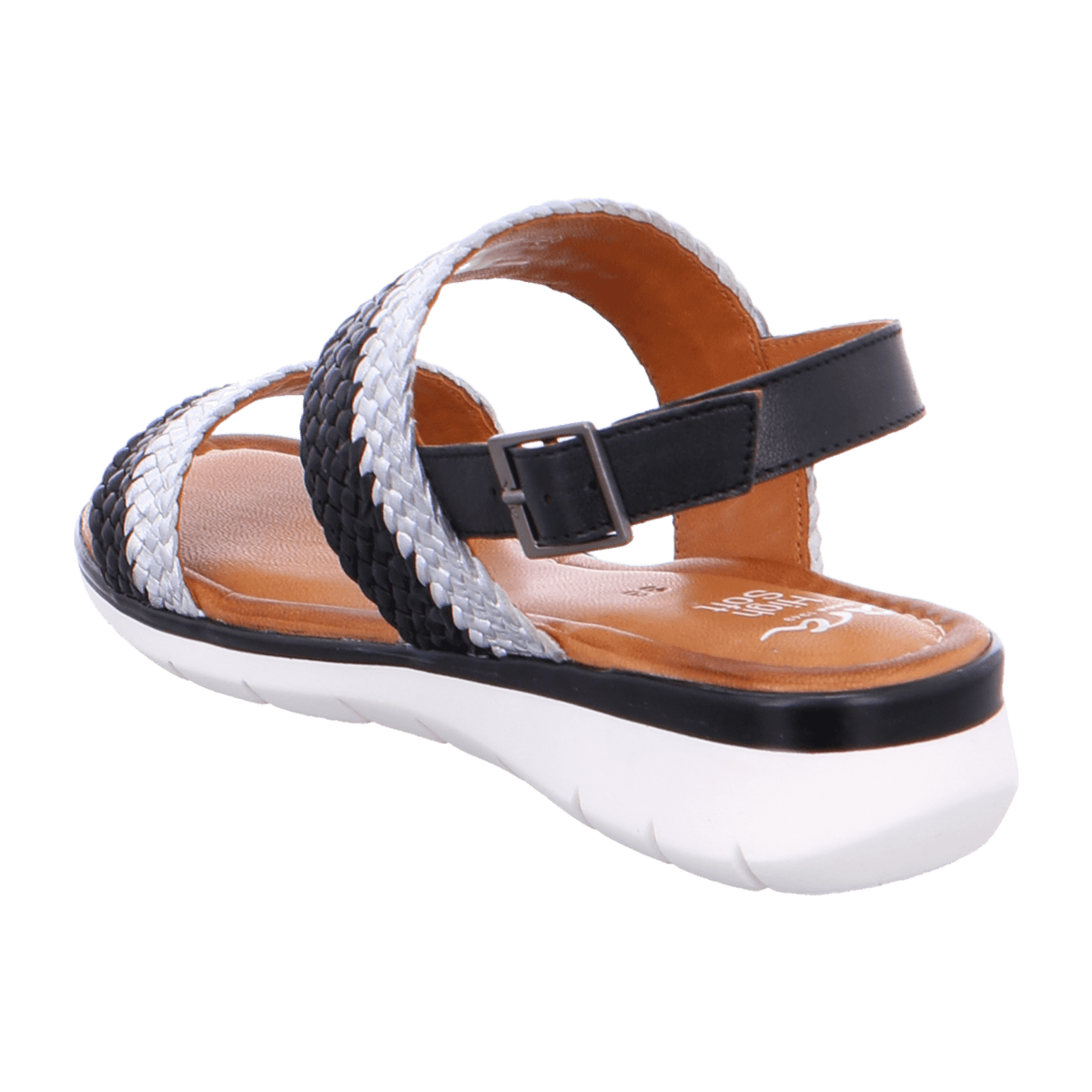ARA KRETA Women's Sandals Open Toe Ankle Strap Buckle Smooth Leather Black - Bartel-Shop