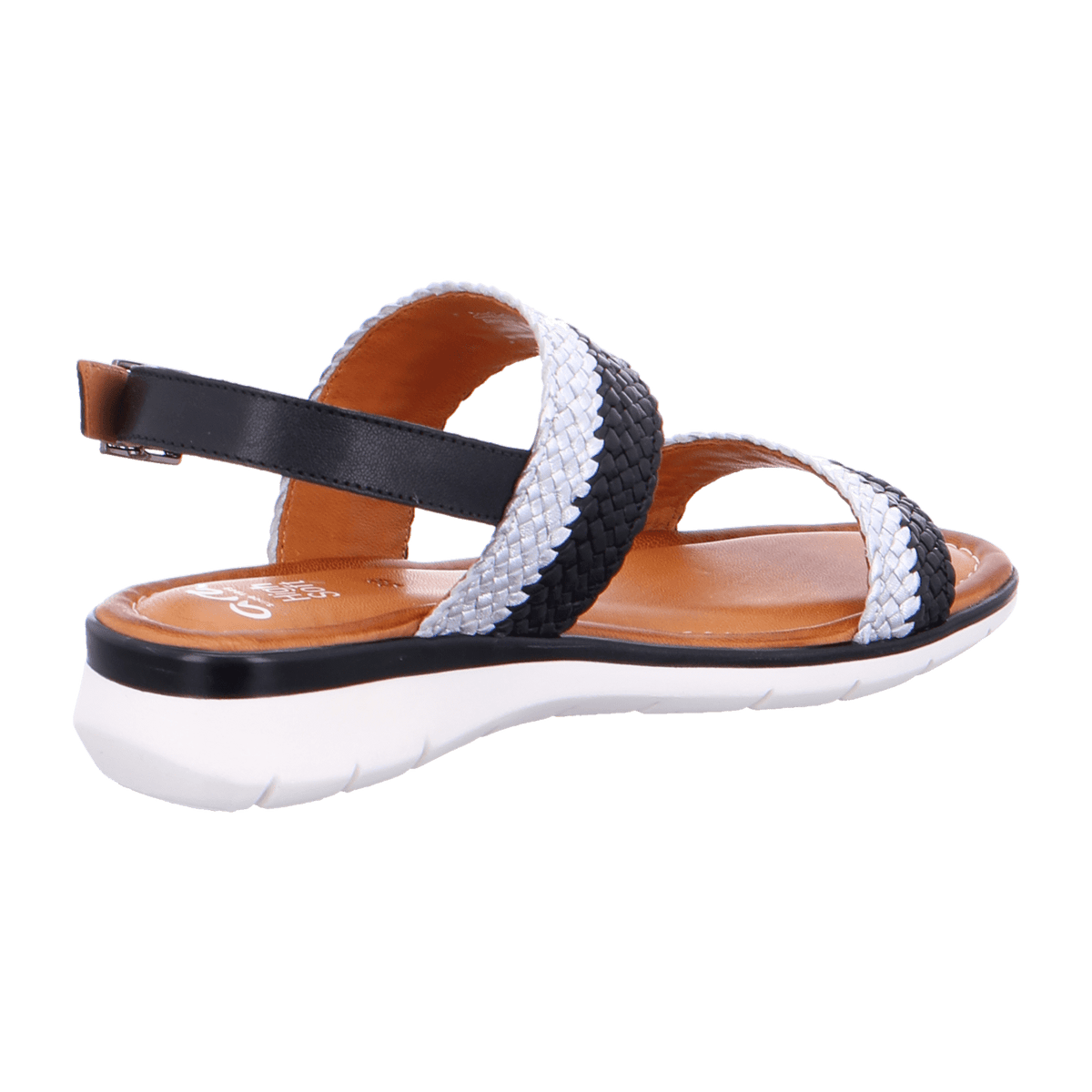 ARA KRETA Women's Sandals Open Toe Ankle Strap Buckle Smooth Leather Black - Bartel-Shop