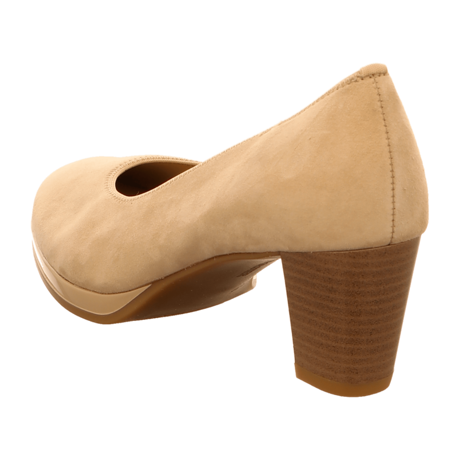 ARA ORLY Women's Pumps Nubuck Leather Beige Slip-On with Round Toe