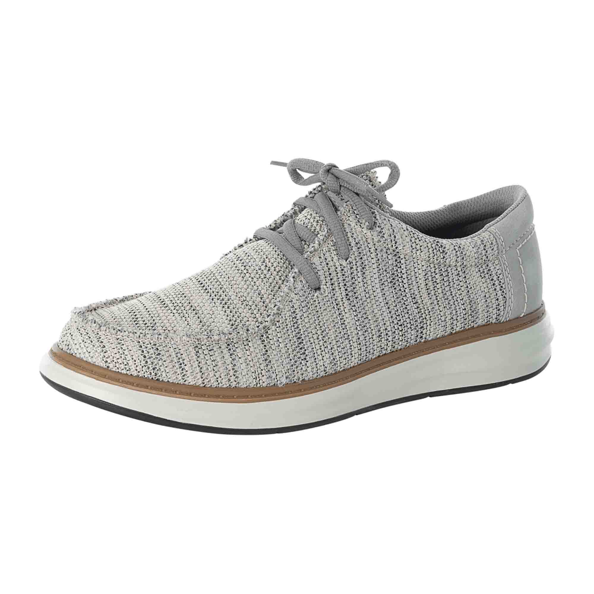 Rieker Men's Gray Casual Shoes with Flat Heel and Round Toe