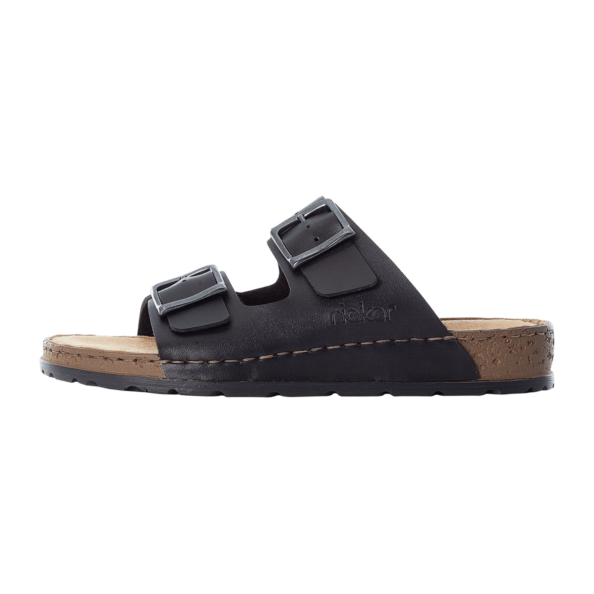 Rieker Black Bio Sandals for Men with Adjustable Straps Comfortable Footwear