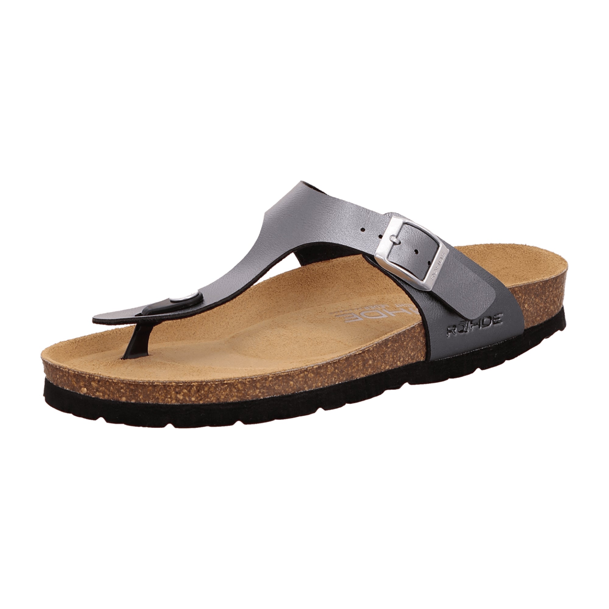 Rohde Alba Women's Grey Sandals Open Toe Adjustable Strap Spring Summe